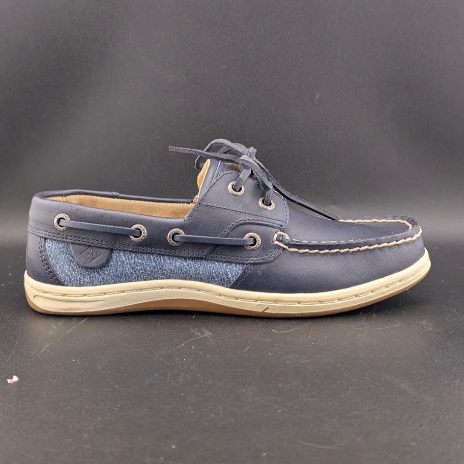Sperry Women’s Size 5.5 / Kid’s Size 4 Koifish Navy Leather Boat Shoe NIB