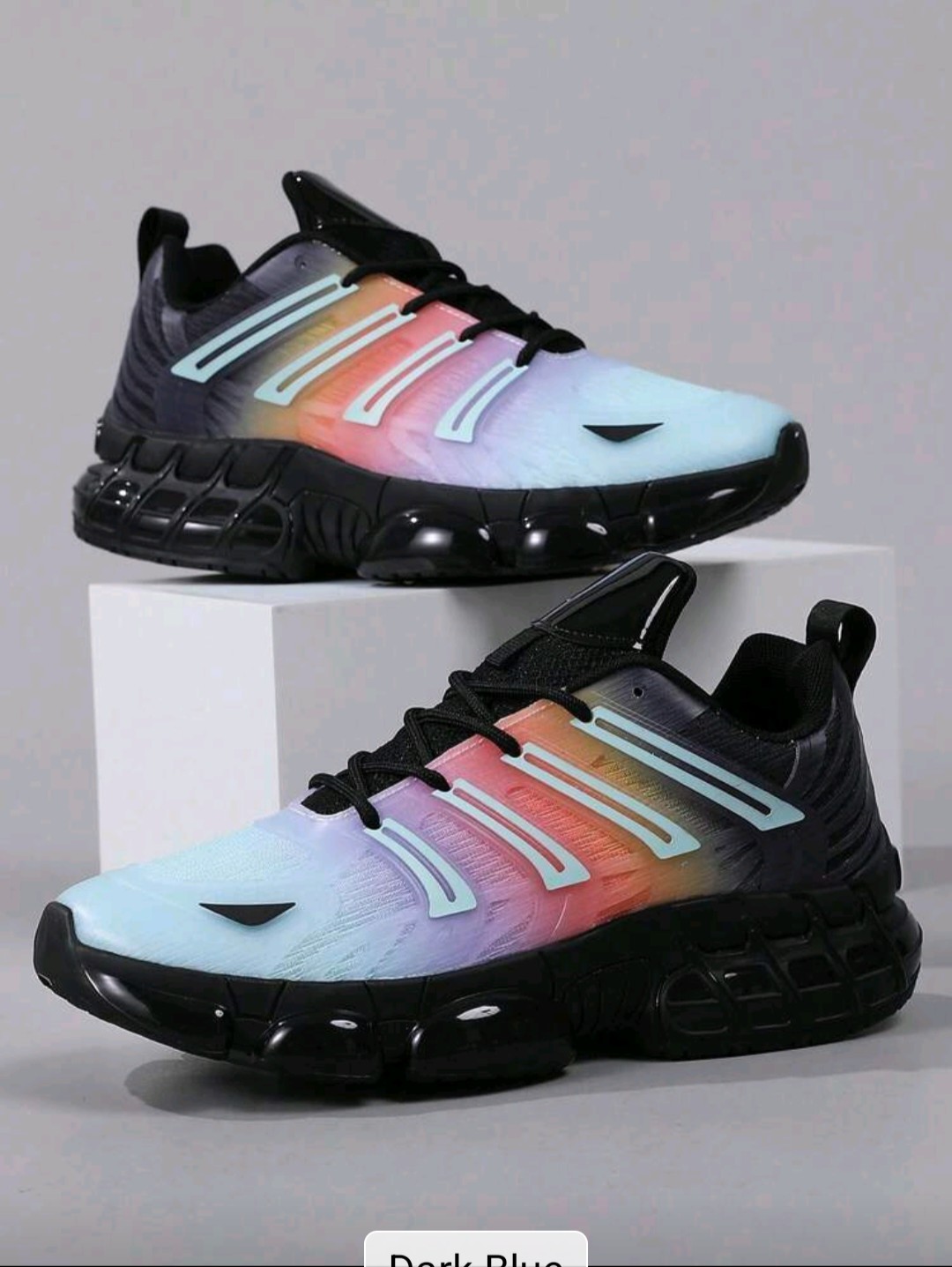 Fall/Winter Women’s Premium Colorful Rainbow Low-Top Lace-Up Sneakers, Classic
