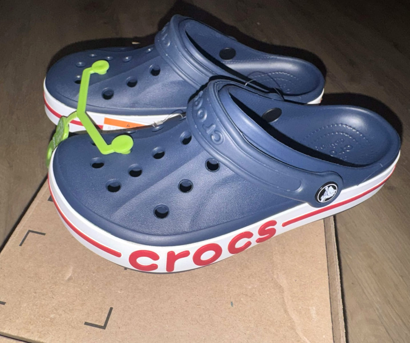 NEW with Tag Crocs Bayaband Clog Navy Blue White Red M5 W7 Unisex