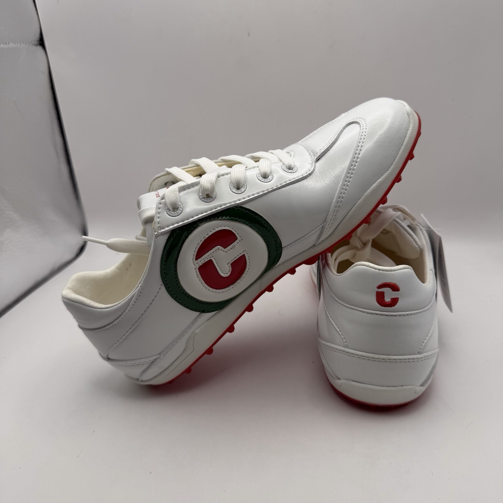 Diva Del Cosmo Women KUBANANEO WHITE/GREEN/RED spikeless waterproof golf shoes