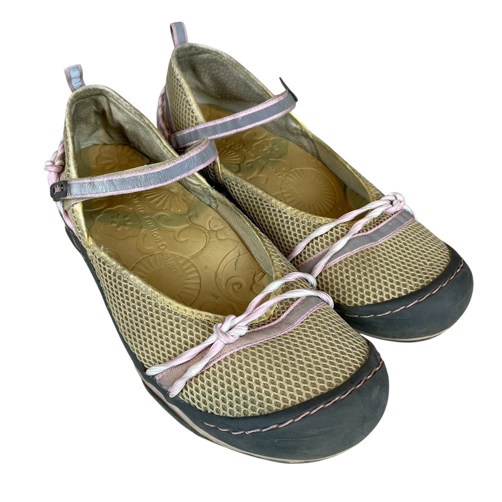 Jambu Rainbow Mesh-Vegan Mary Jane Shoes Women’s 8M Terra Fusion Design Textile