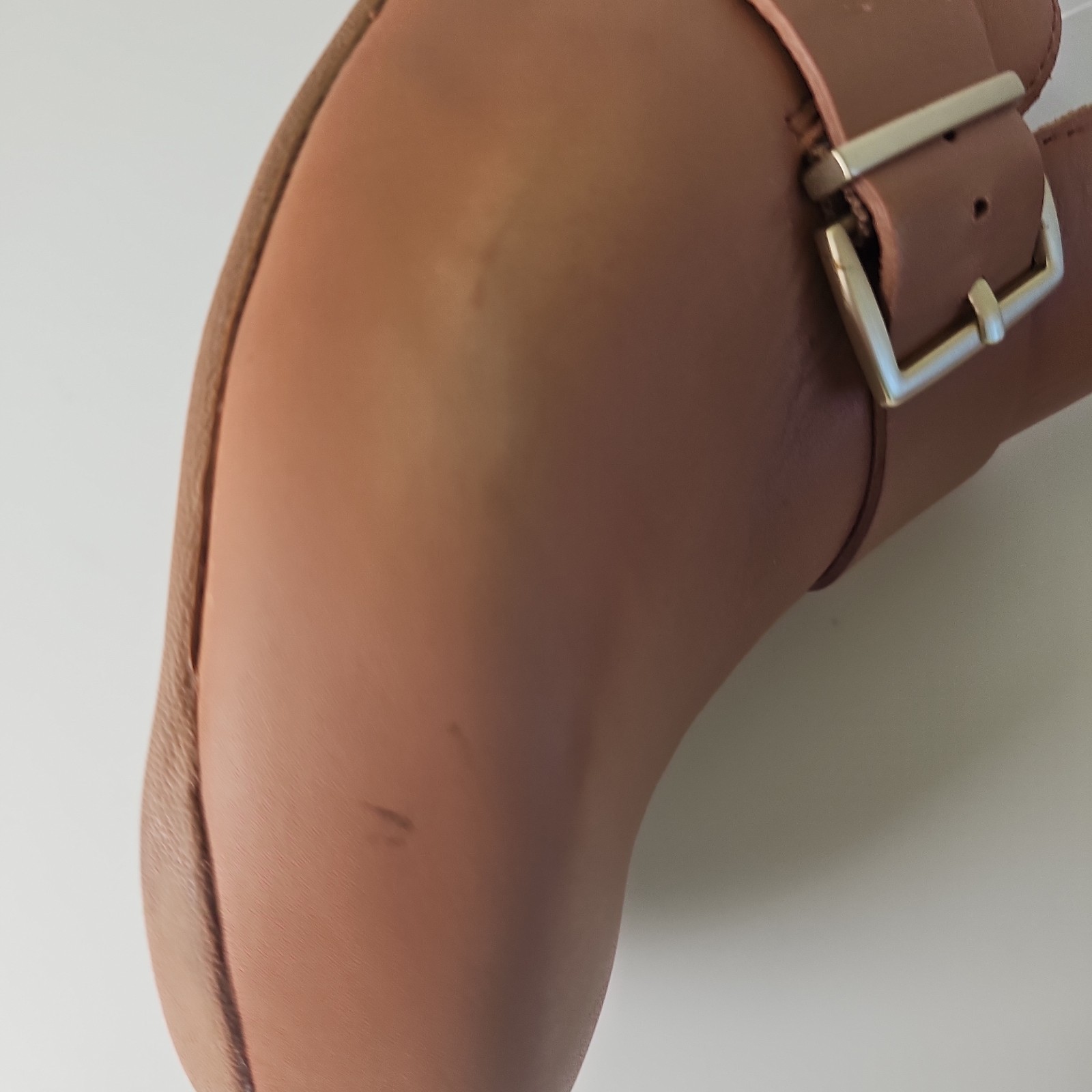 FitFlop Shuv Leather Buckle Clog Shoe Women EU 38 US 7 Wedge Slide Slip On Mule