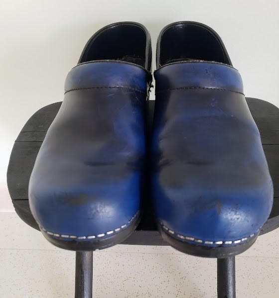 Sanita The Original Danish Womens Clog Slip-on Shoes Navy Black Size 38 US-7.5