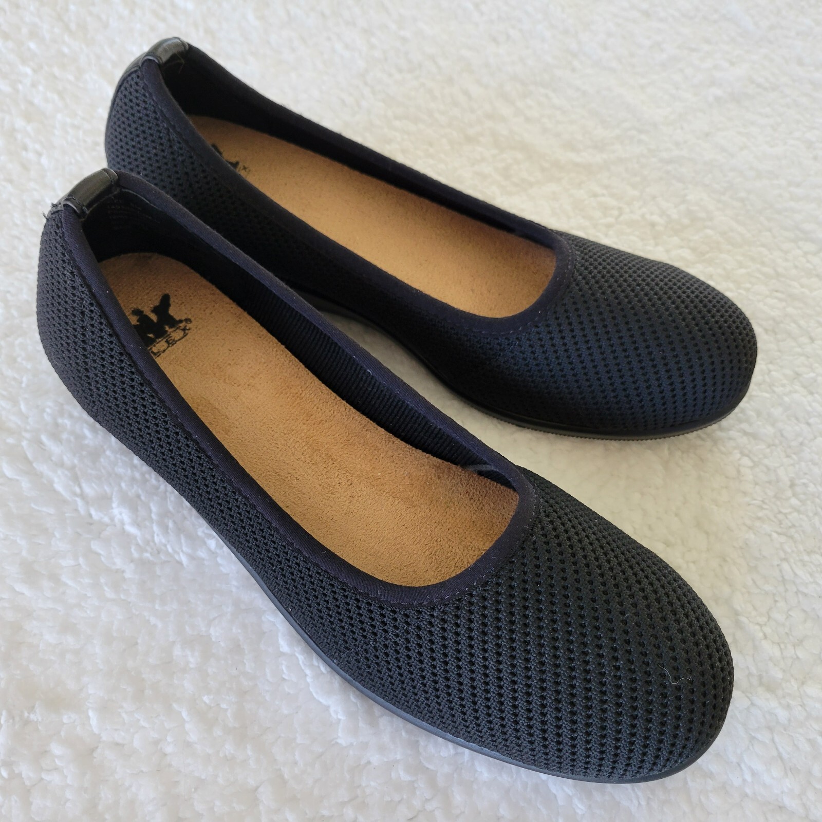 Air Flex Telley Mesh Slip On Comfort Cushioned Insole Black Women’s Size 8