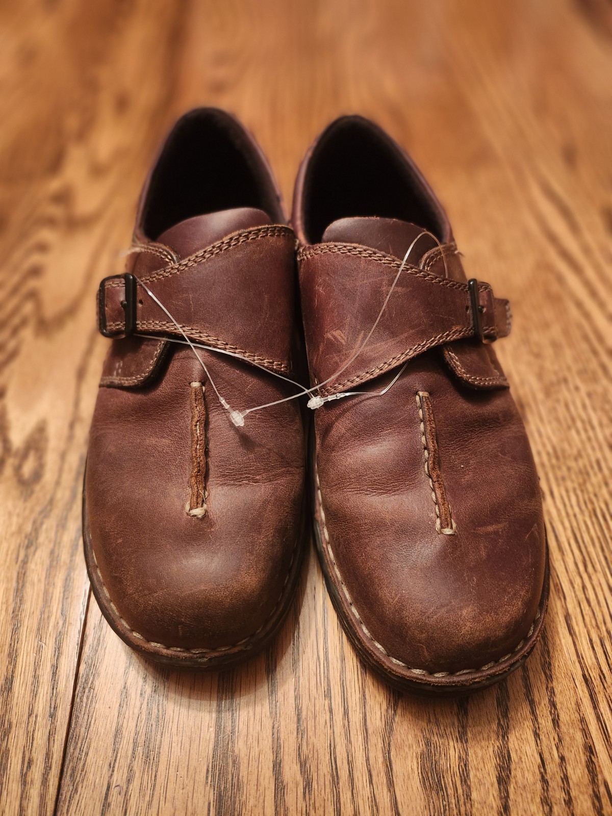 Eastland Shoes Womens 9 Brown Leather Clogs Buckle Comfort Casual Walking
