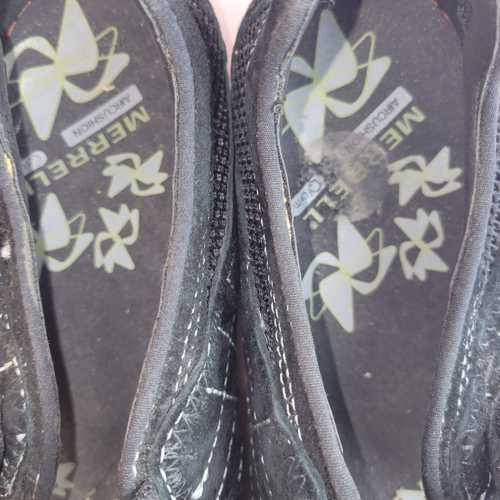 Merrell Form Air Cushion Mary Jane Black Mesh Strap Shoes Size 9.5 Women’s