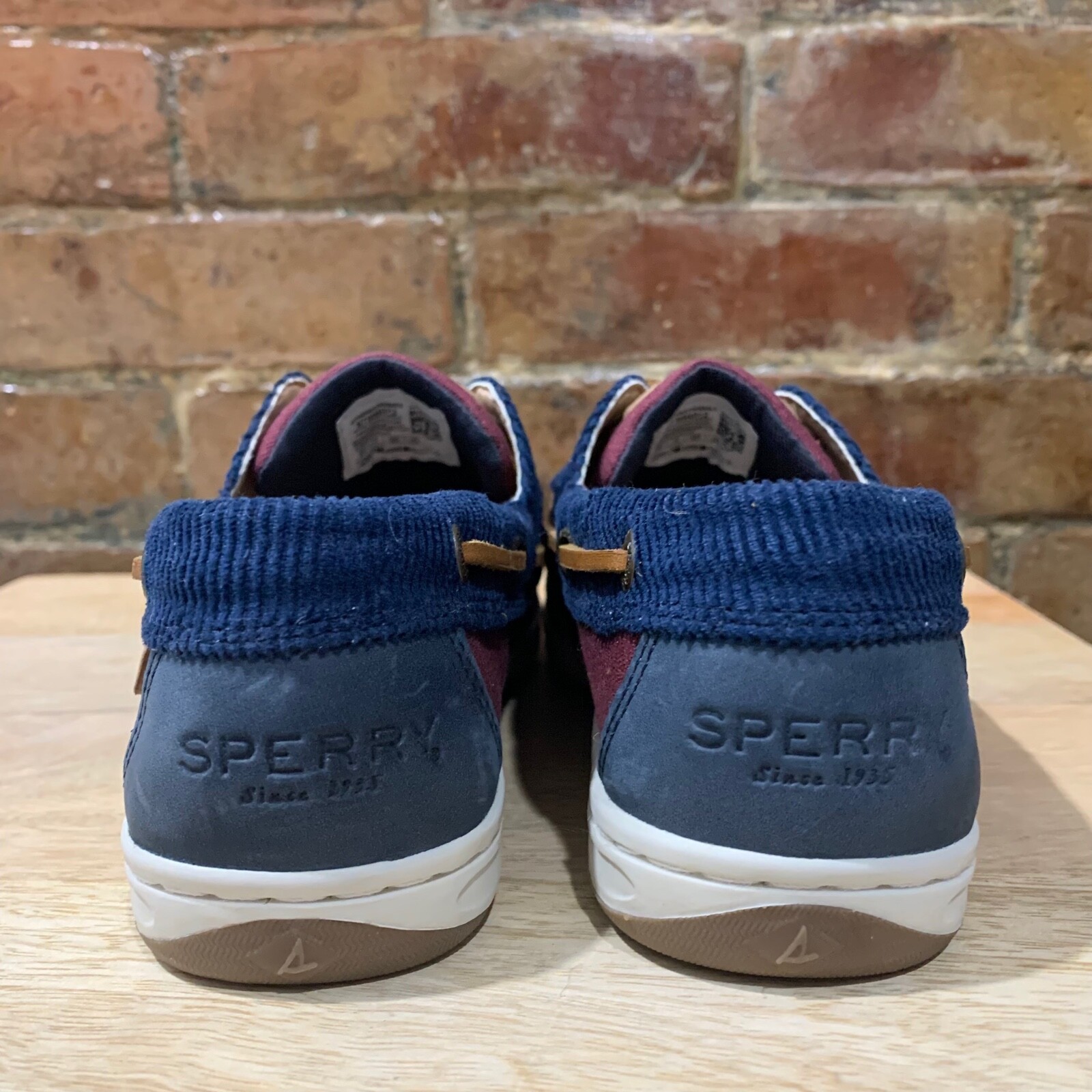 NEW! Sperry Koifish Navy/Burgundy Leather Boat Shoes Women’s Size 5.5 (STS84072)
