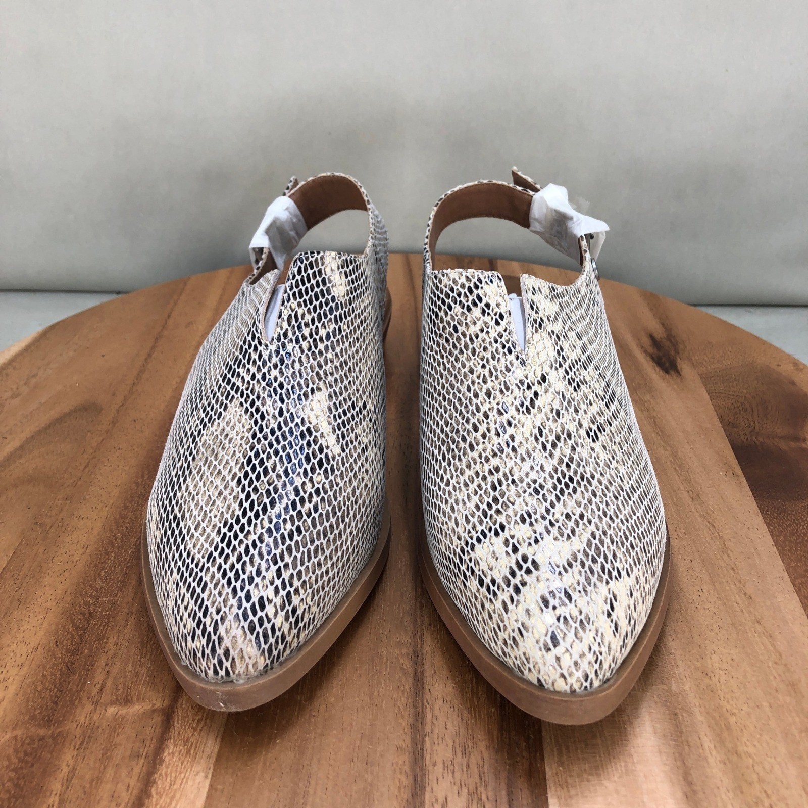 Yellow Box Freedah Snake Print Slingback Pointed Toe Mules Womens Size 8.5