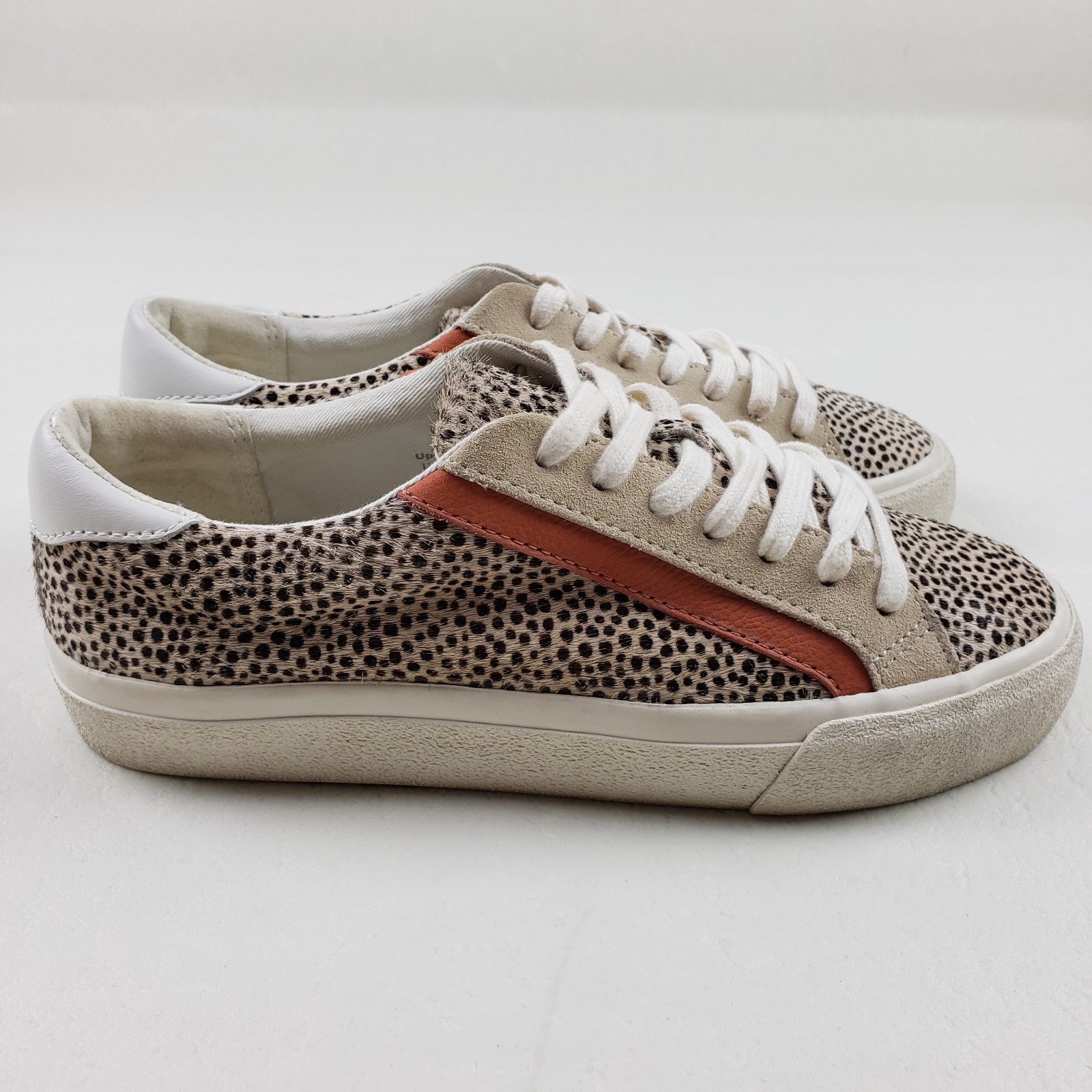 Madewell Sidewalk Low Top Sneaker Womens 6.5 Brown Spotted Calf Hair Casual Shoe