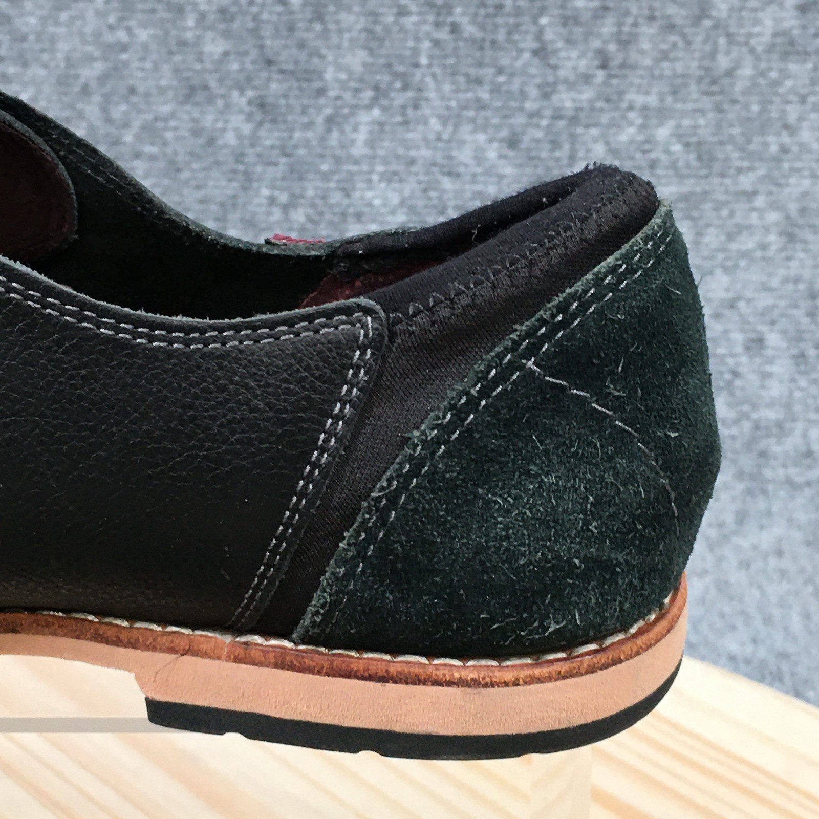 Ahnu Emery Oxford Womens 8 Black Leather Casual Lace Up Comfort Shoes Suede Trim