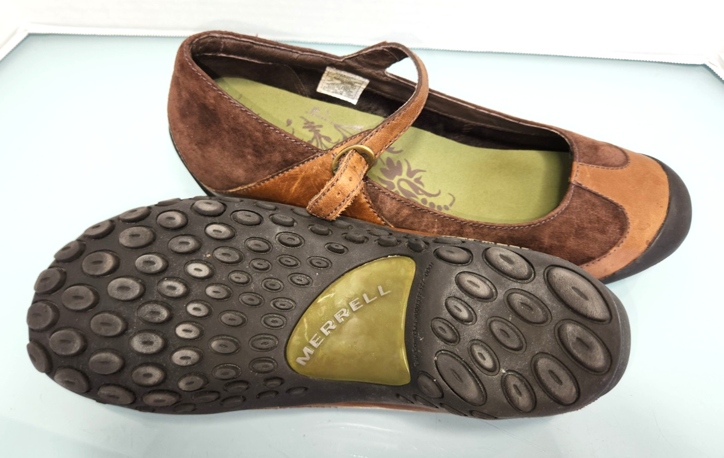 Merrell Plaza Saddle women’s Mary Jane brown combo leather comfort shoes new 11