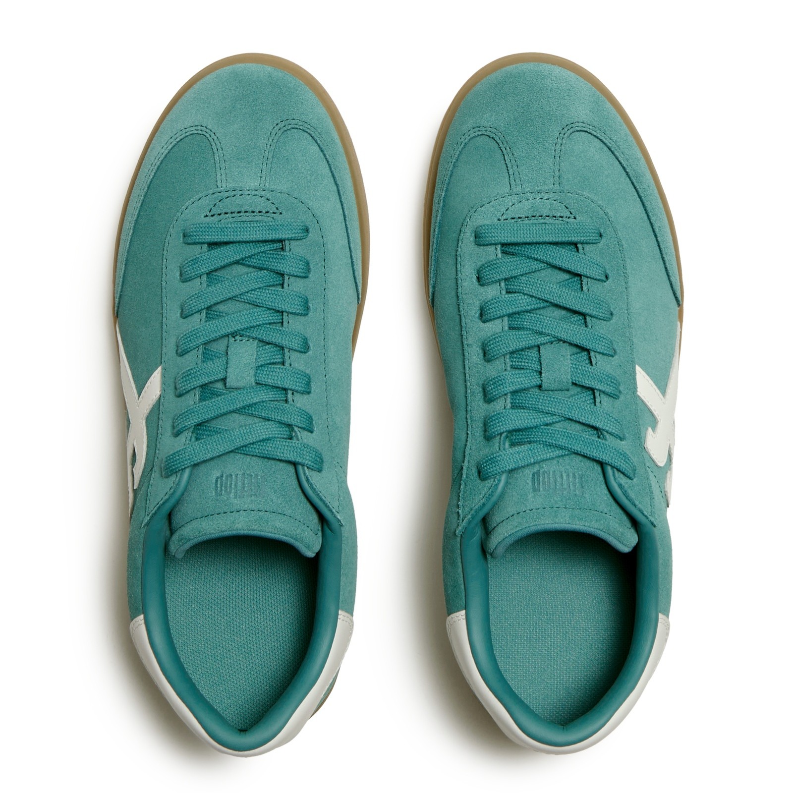 FITFLOP Women’s Dash T-Toe Teal/Urban White Suede Sneakers (A6I-E05)