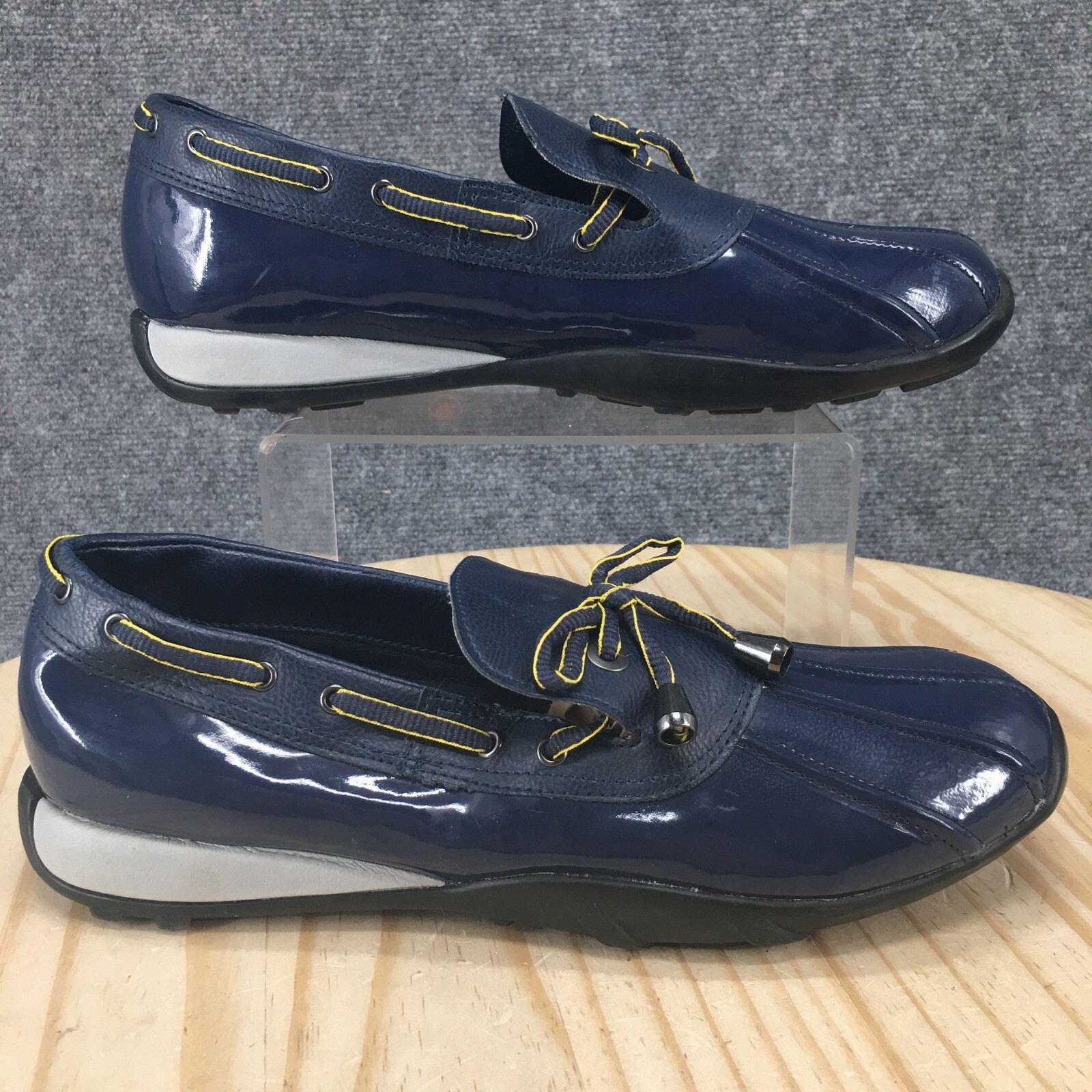 Cougar Shoes Womens 11 M Hello Loafers Blue Faux Leather Lace Up Casual Comfort
