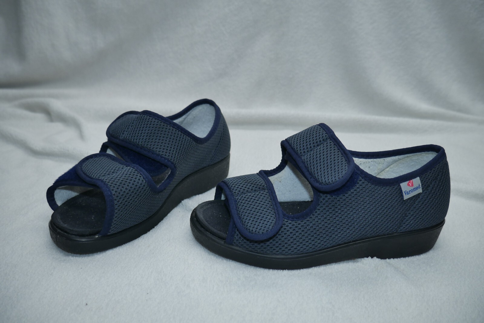 Varomed women’s special sandals shoes bandages house Hook and Loop size 37 blue lightweight