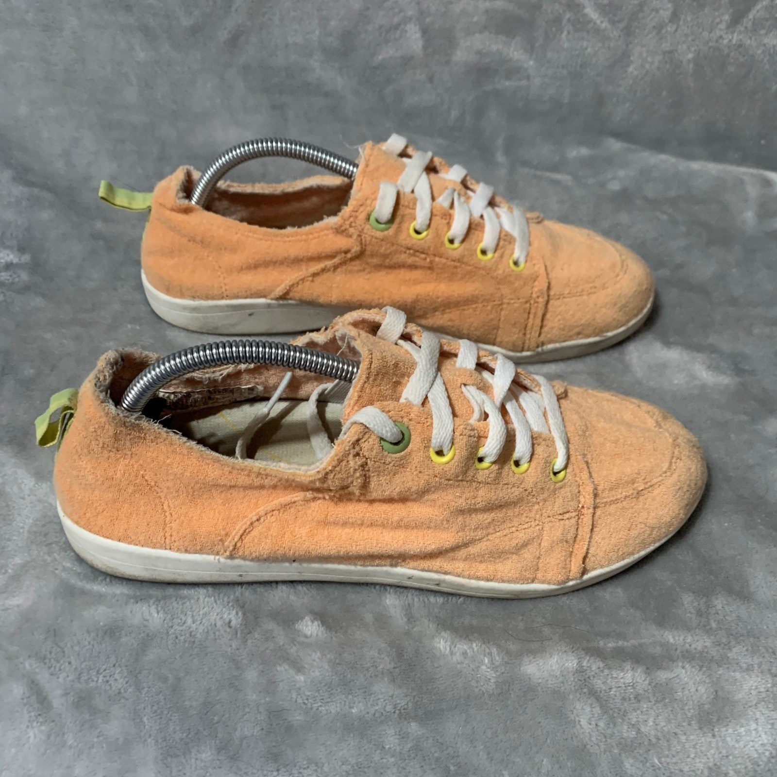 Vionic Beach Pismo Apricot Orange Terry Cloth Casual Sneakers Womens 11