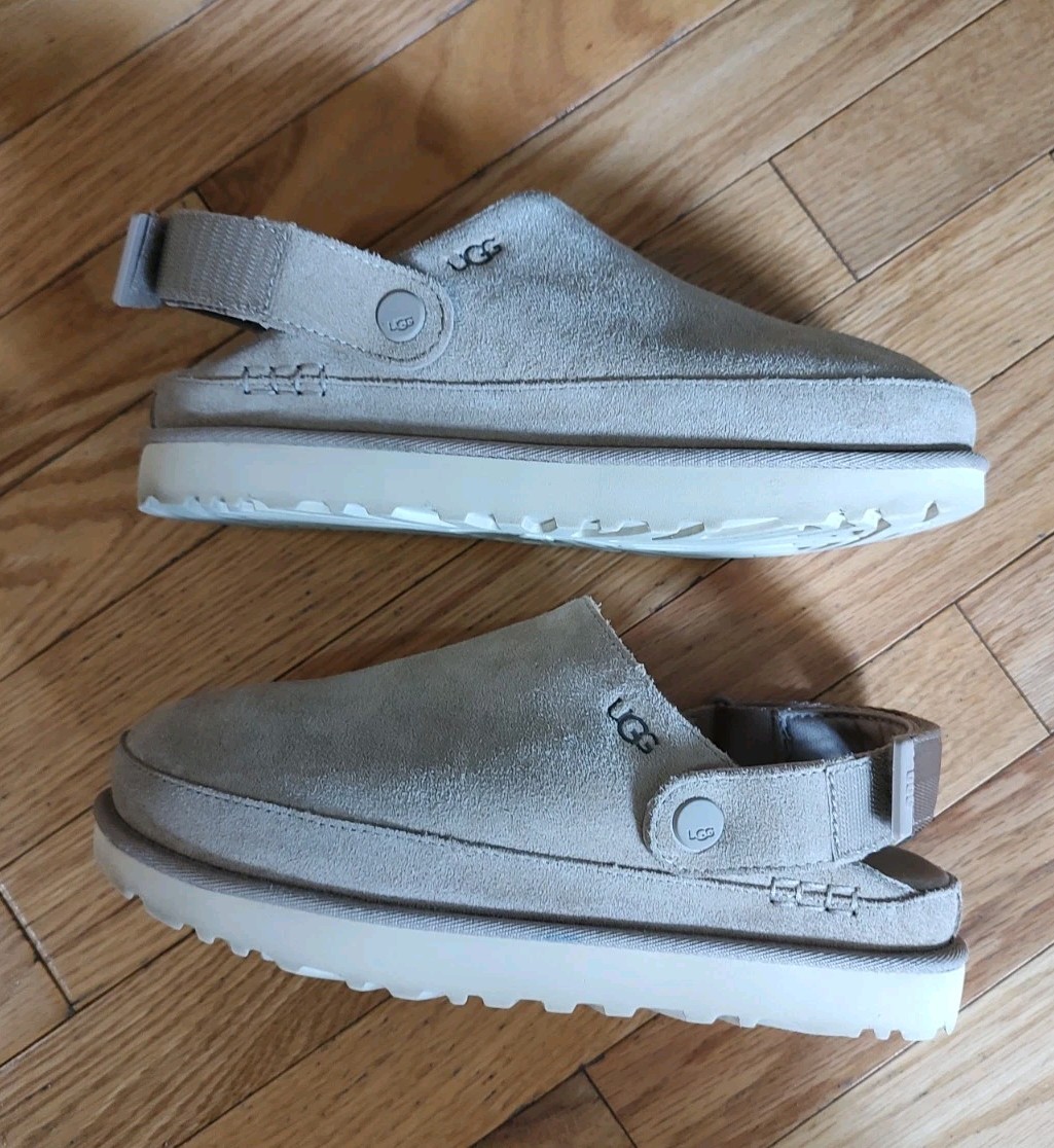 Ugg Goldenstar Suede Clogs With Adjustable Strap: Women’s Size 8.5