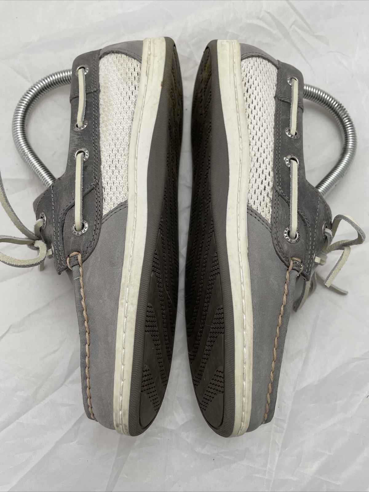 Sperry Top Sider Boat Shoes Womens 6 Koifish Grey Lace Up Comfort Low STS85813