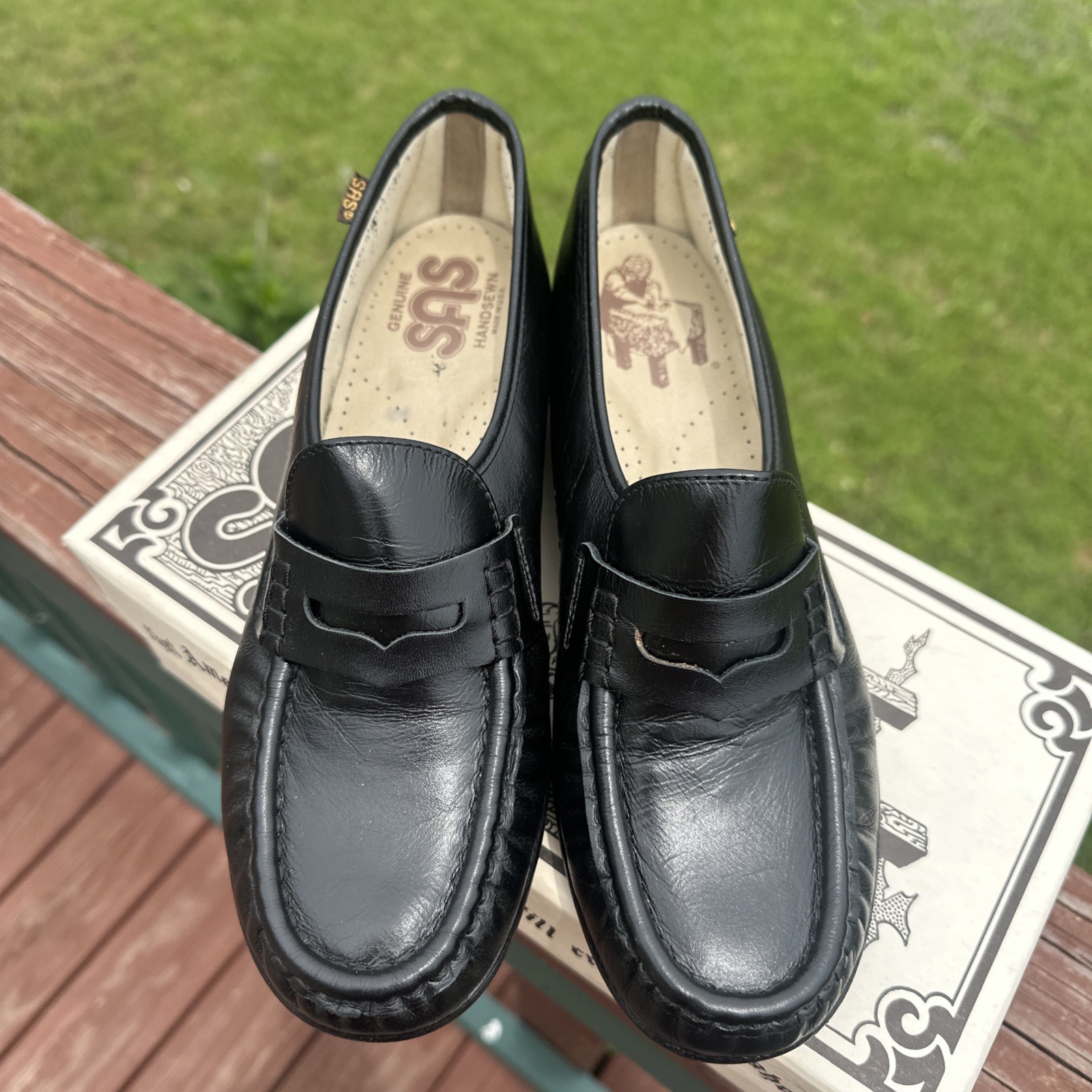 SAS Classic Black Nurse Slip On Loafer Tripad Comfort Shoes Womens Sz 10 N Black