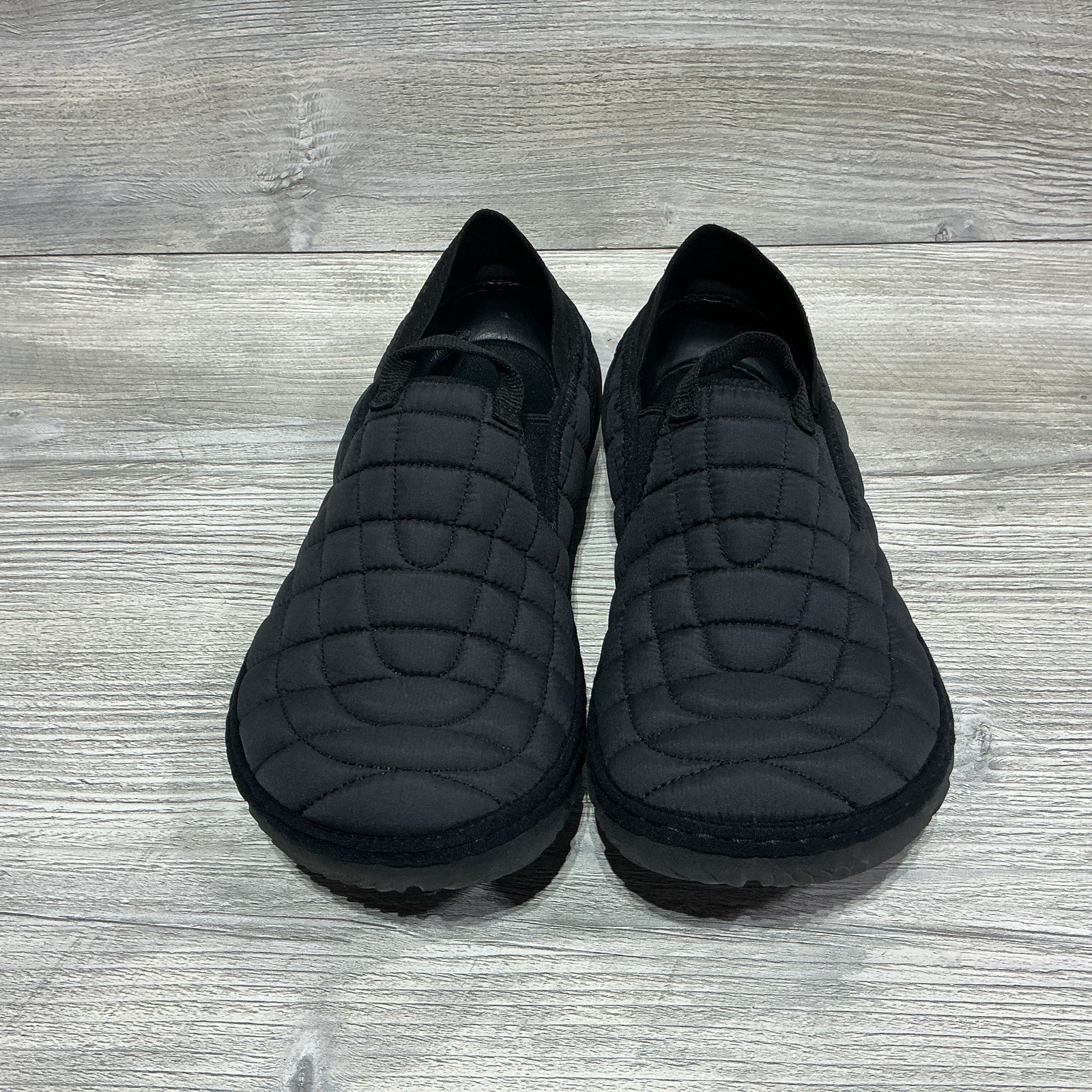 Merrell Hut Moc Slip On Shoes Triple Black Quilted Nylon J90802 Womens Size 10