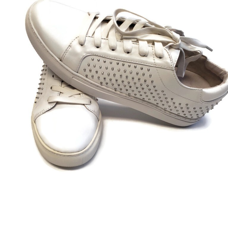 Kenneth Cole Kam 3 Womens Size 7.5 White Leather Fashion Sneakers Shoes Flat New