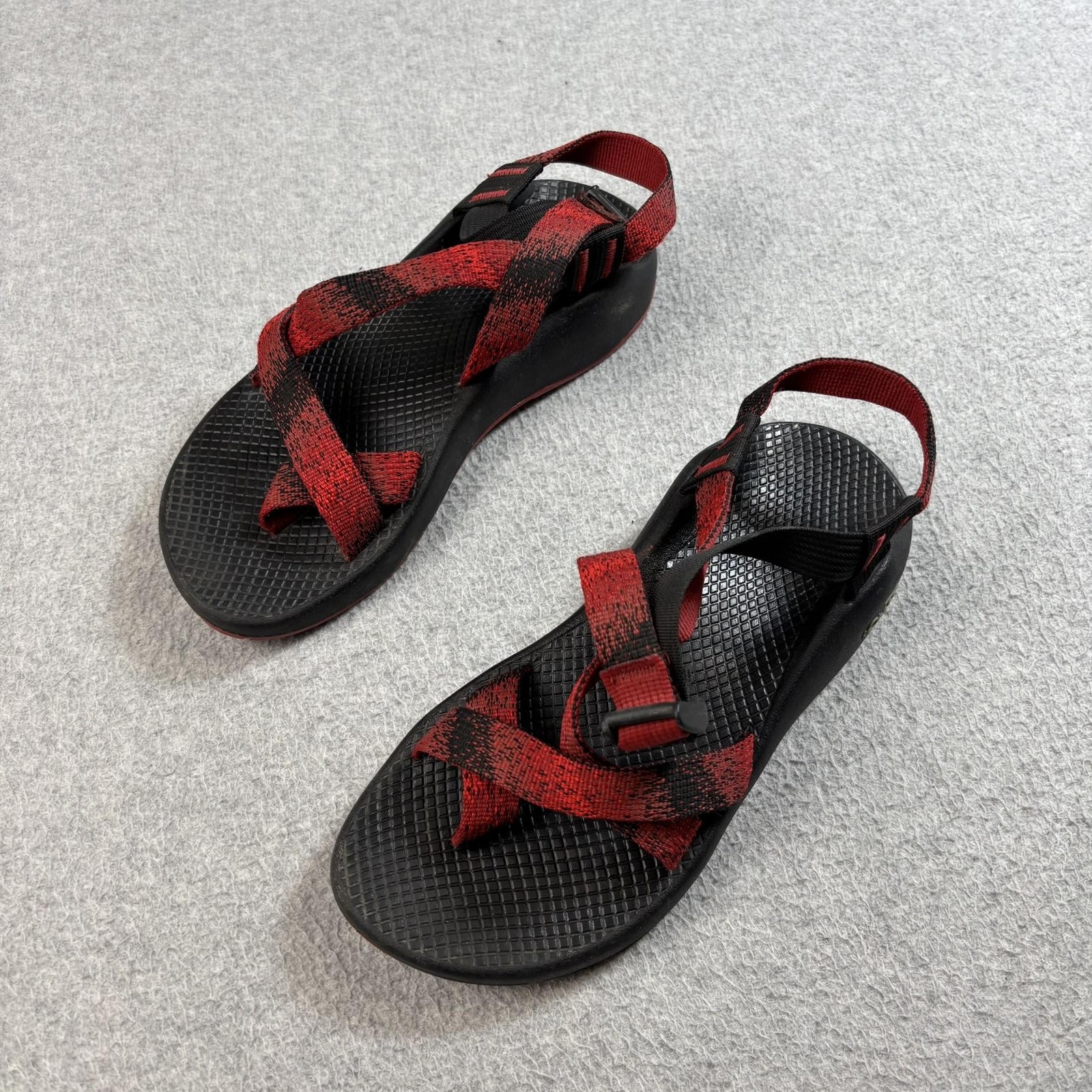 Vibram Sandals Shoes Woman Size 8 Red Black Hiking Sport Outdoor Trail Comfort