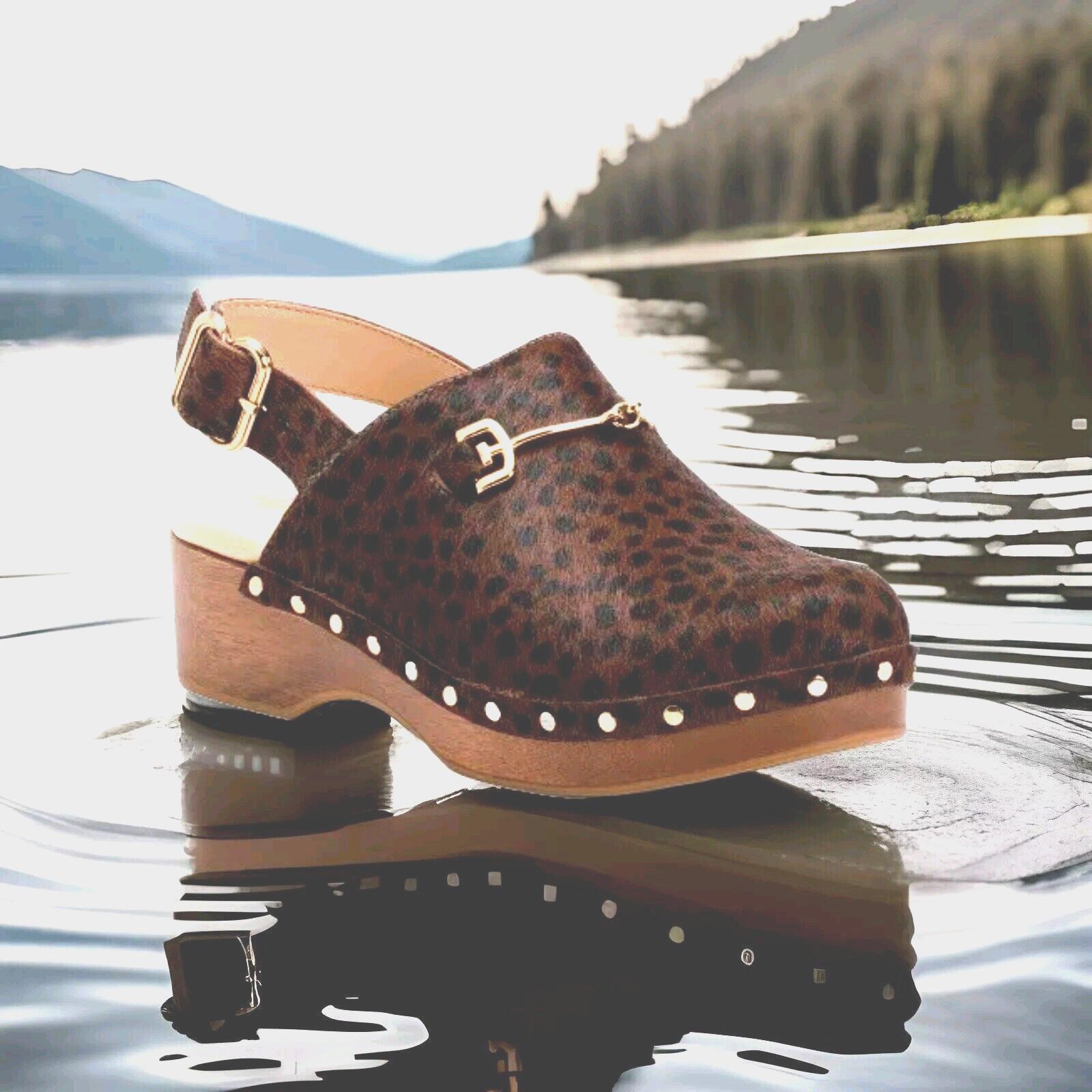 Sam Edelman Hilda Spotted Leopard Clog Size 6M New in Box
