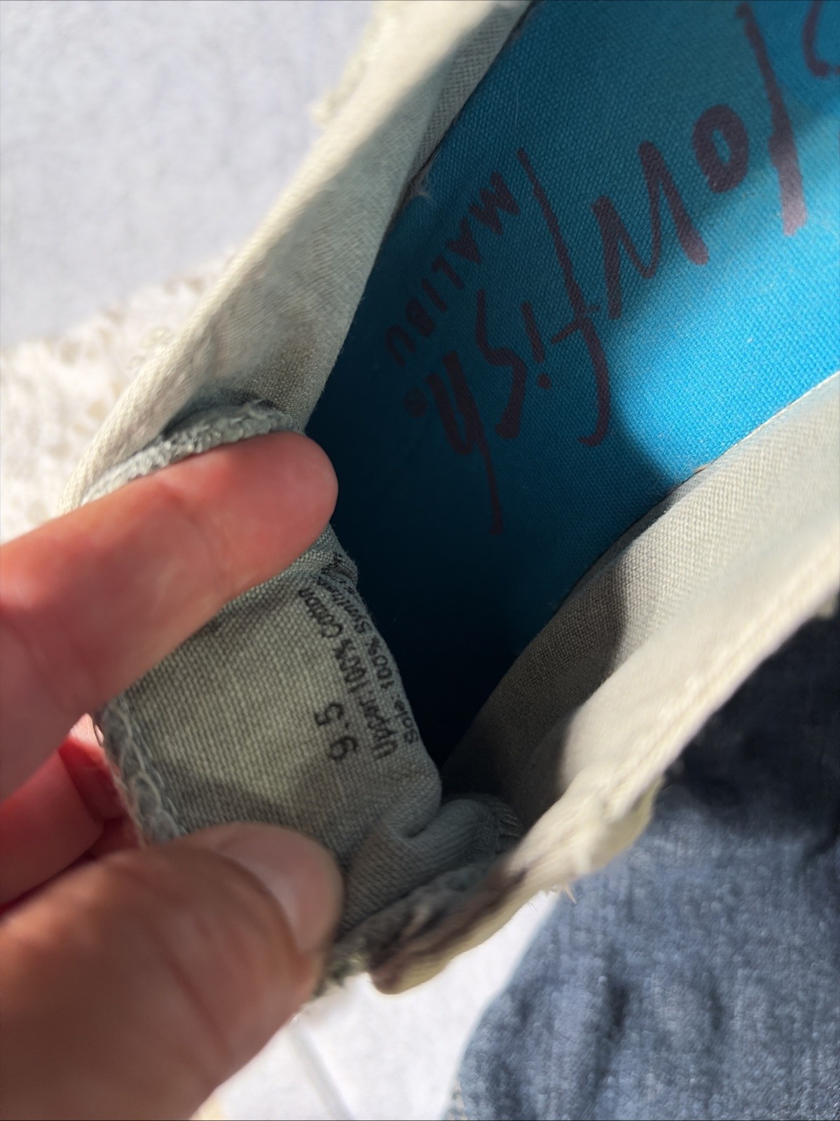 Blowfish Malibu Marley Woman’s Slip On Sneakers Distressed Gray Canvas Sz 9.5