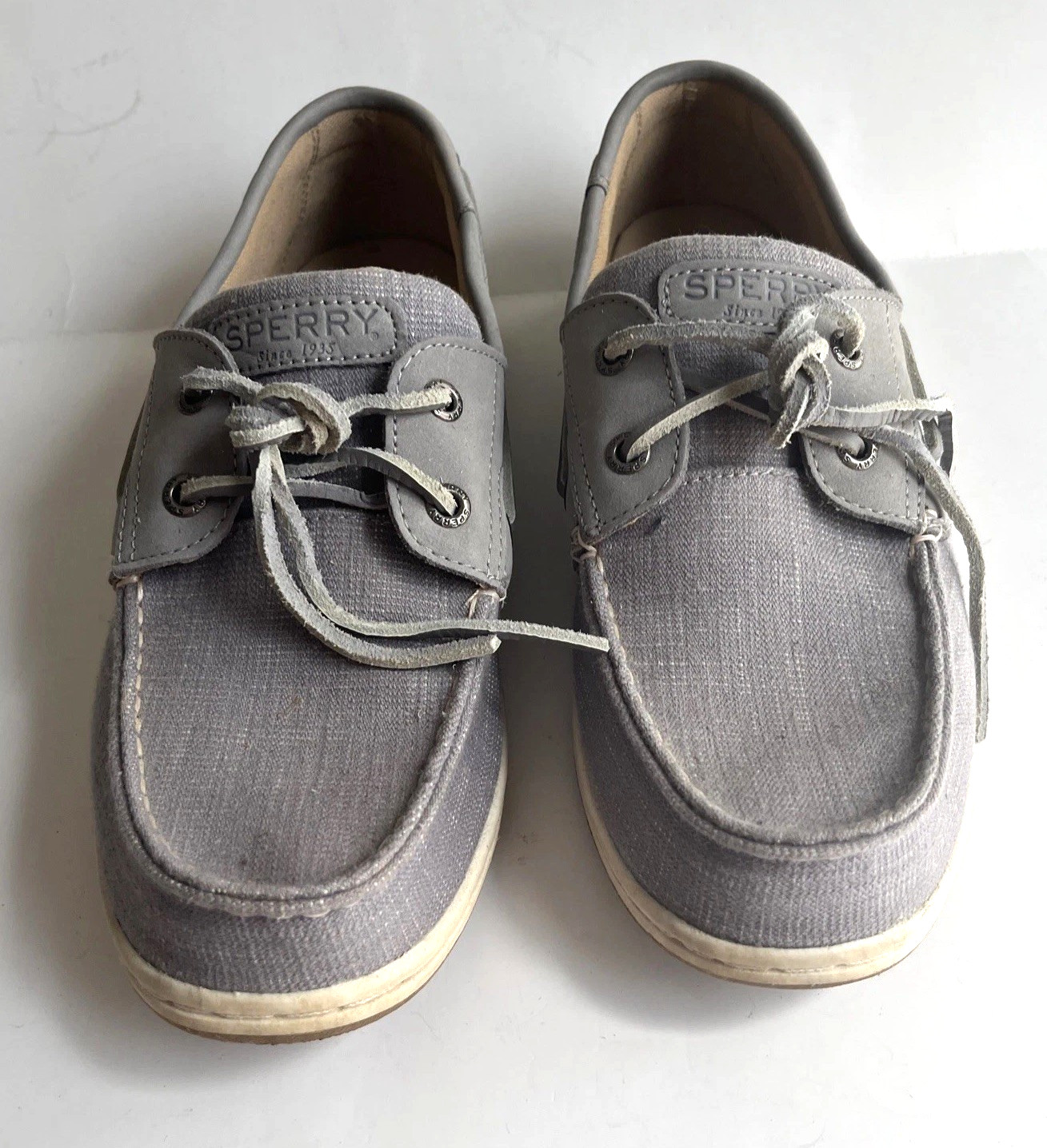 Sperry Koifish Grey Boat Shoes Women’s Sz US 9 EU 40 Good Condition