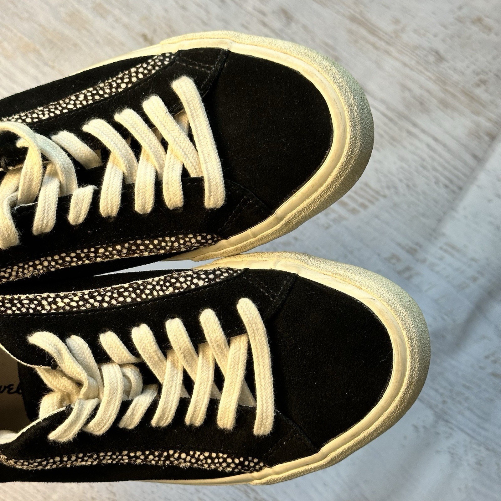 Madewell Sidewalk Low-Top Sneakers in Suede Spotted Calf Hair Size women Size 6