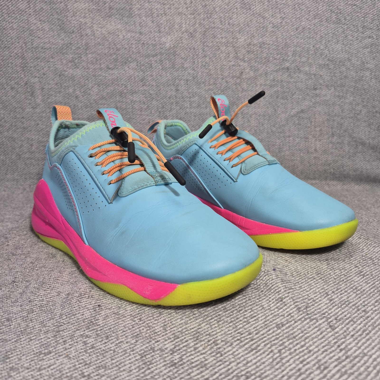 Clove Supernova Nursing Shoes Turquoise Blue Pink Slip On Sneaker Drawstring 7