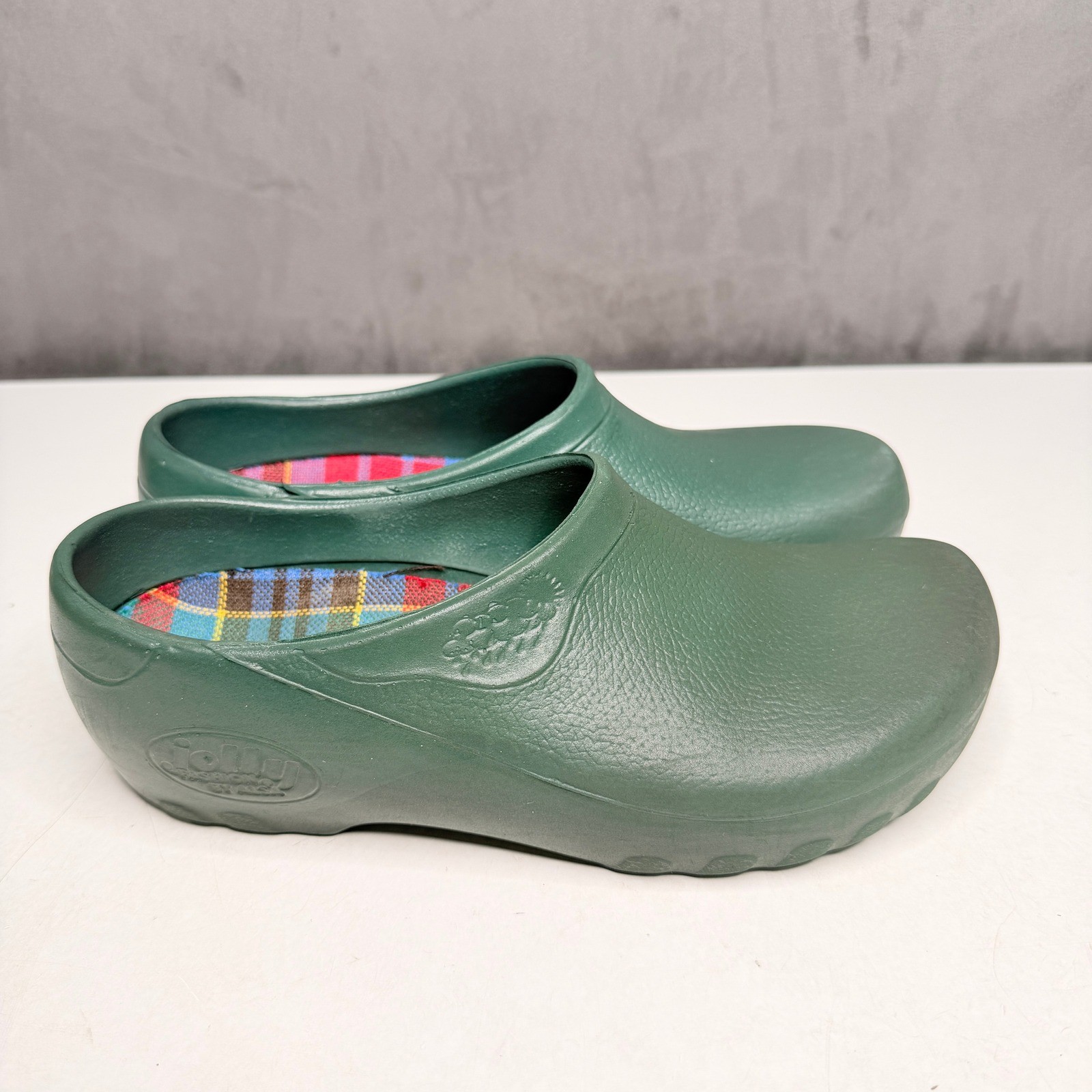 Jollys Garden Clogs Women Size 6 Green Waterproof Rubber Slip On Made in Germany
