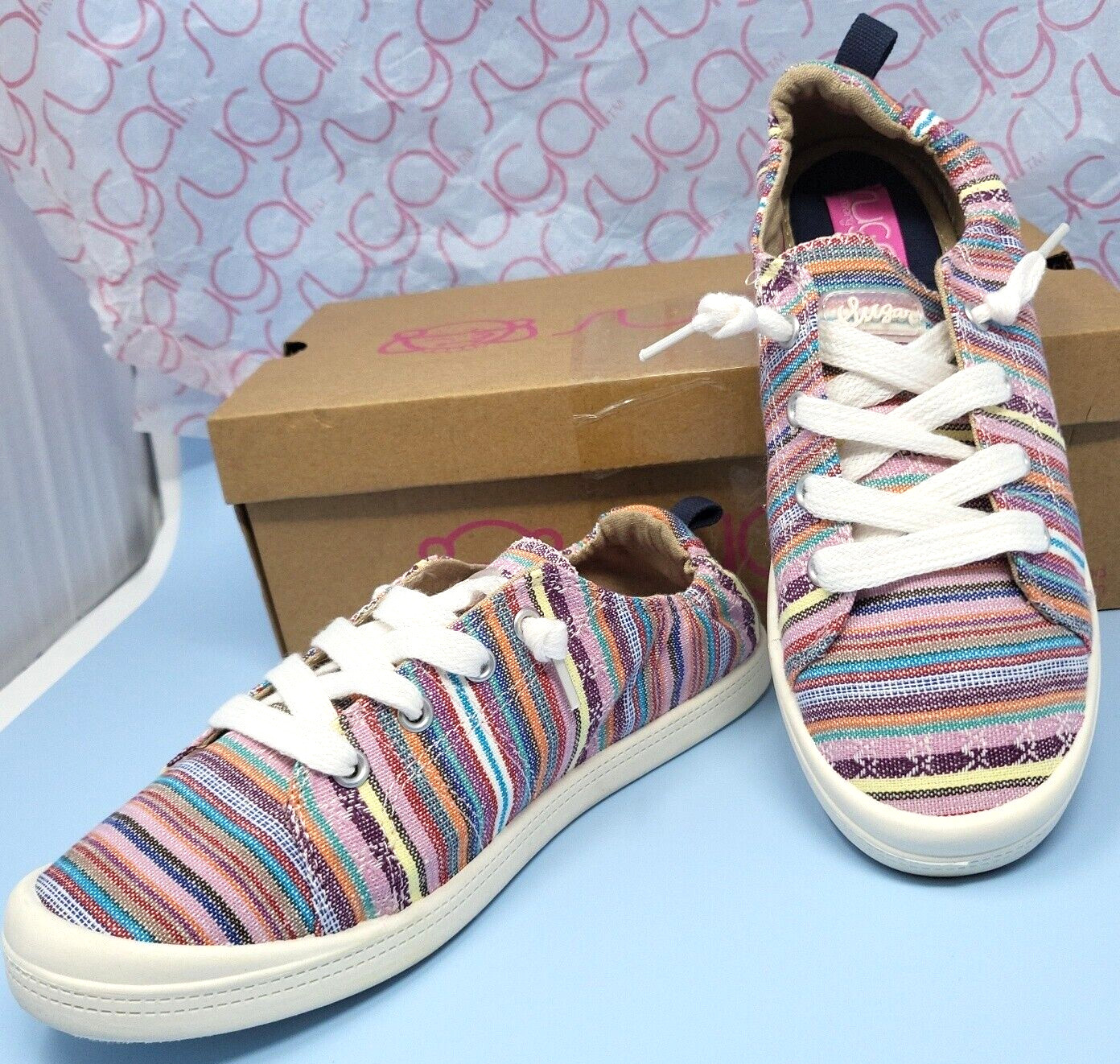 Women’s Sneakers 6 M SUGAR Slip-In Pull-On No-Tie Laces CASUAL Brand New