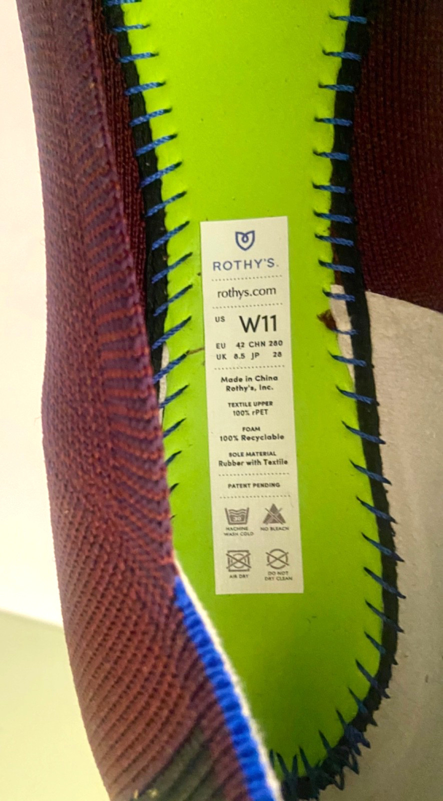 Rothy’s The Flat | Blackberry Captoe Ombré | Size 11