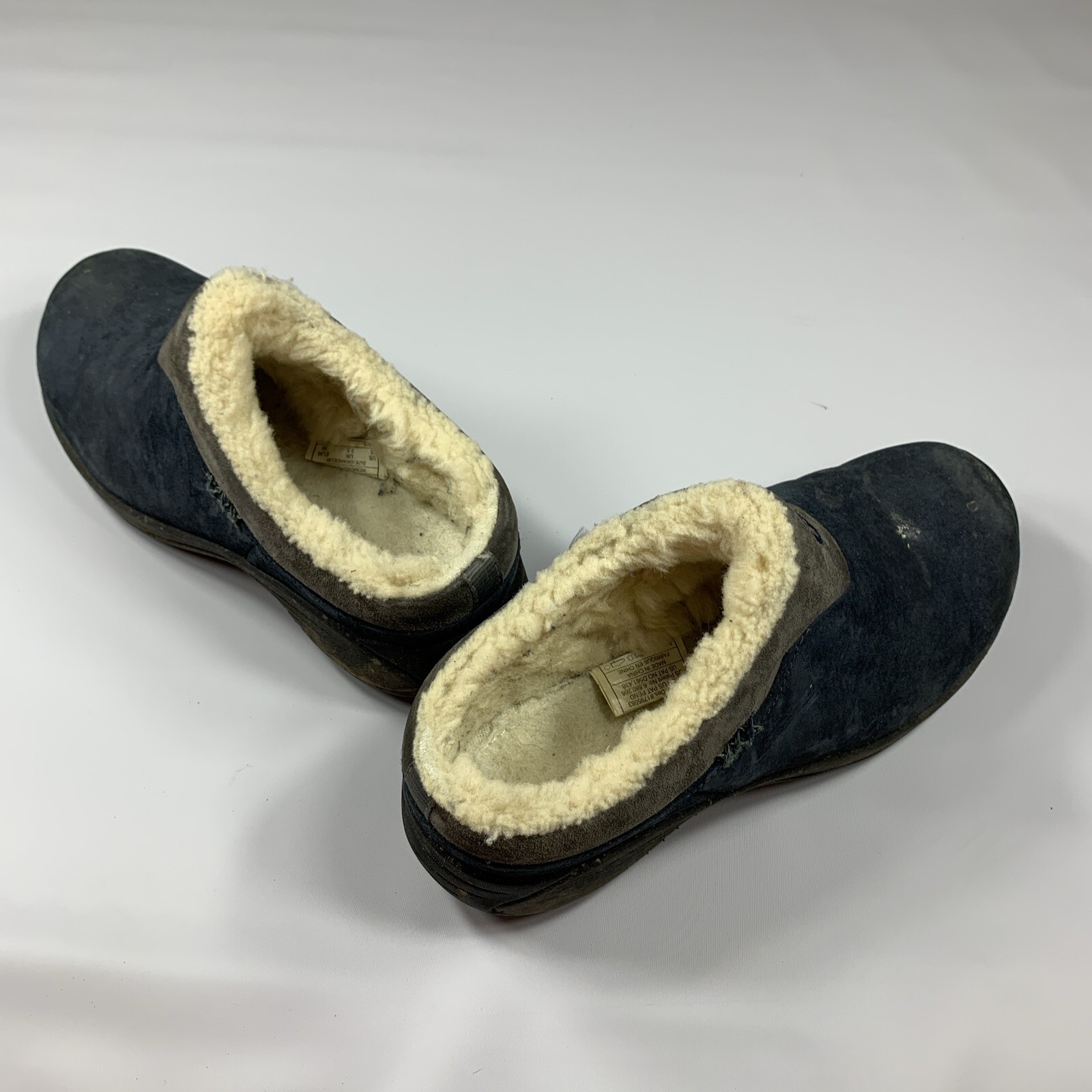 Merrell Encore Ice India Ink Shearling Mule Clog Shoes Womens Size 6 Blue J66606