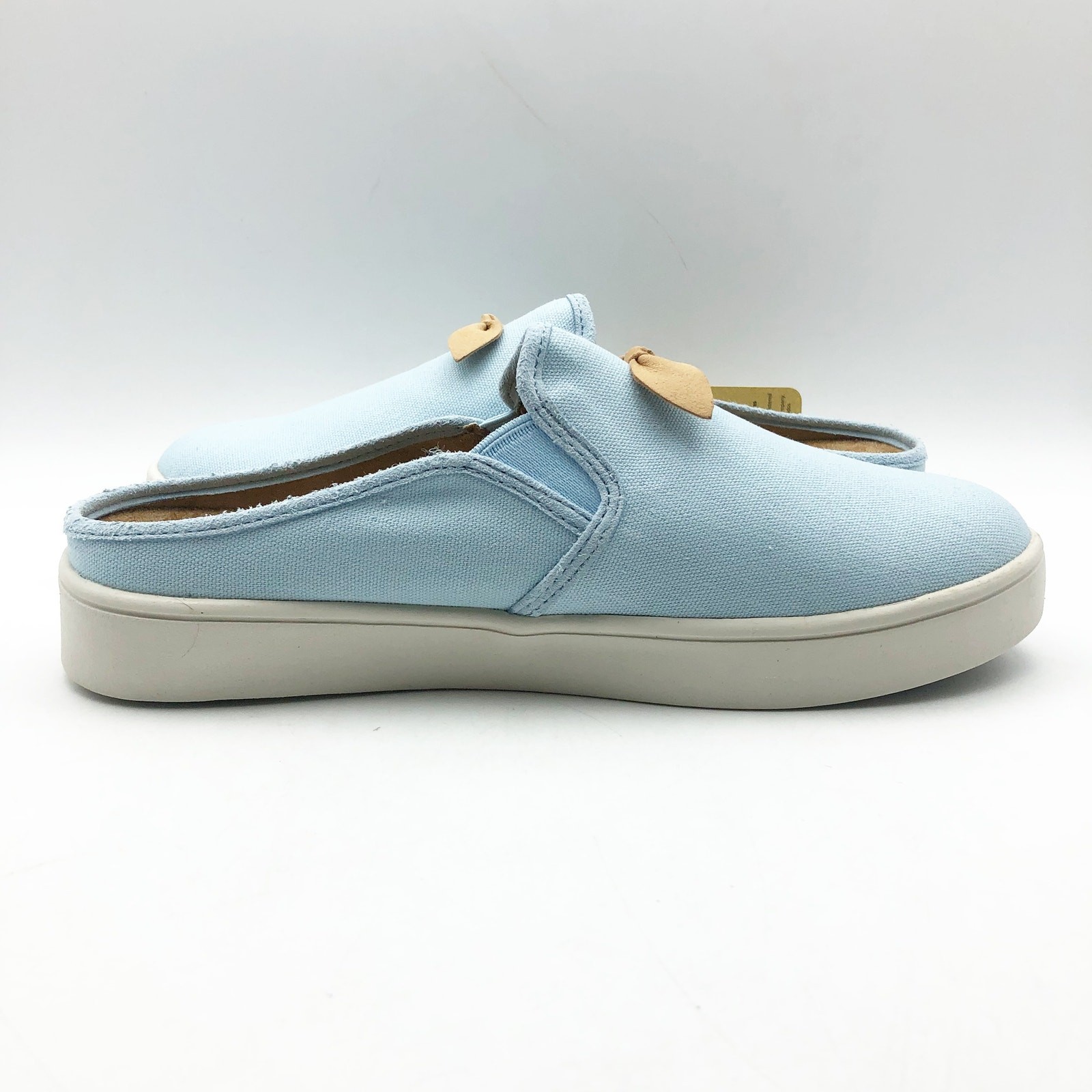 Spenco Womens Audrey Casual Slides 8 WIDE EU 38.5D Cool Blue Sneaker Mule NIB