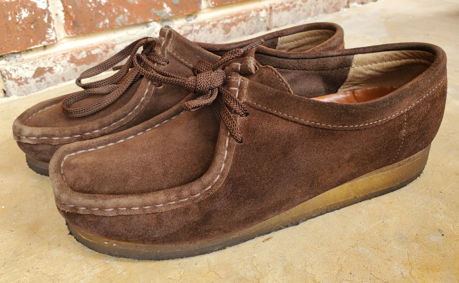 *Clarks*Originals♡Wallabee♡WomenSz.9●Dark Suede●Lace Up●Casual Shoes●Pre-Loved💗