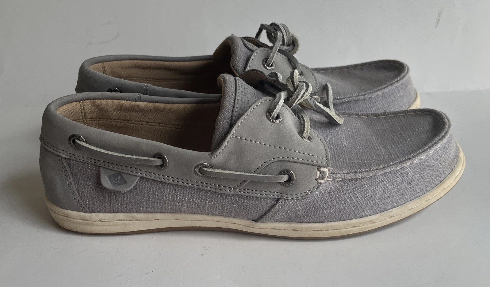 Sperry Koifish Grey Boat Shoes Women’s Sz US 9 EU 40 Good Condition