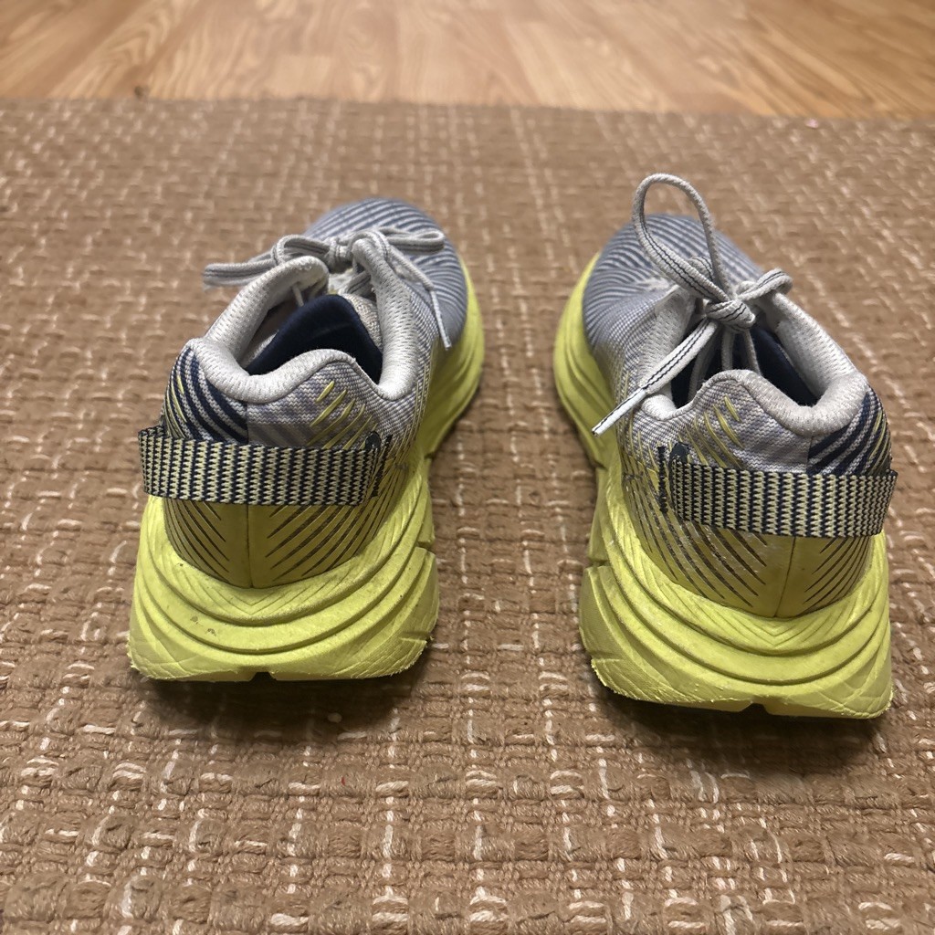 HOKA ONE ONE Rincon 2 Women’s Lightweight Lace-Up Sneakers Yellow Blue Size 6