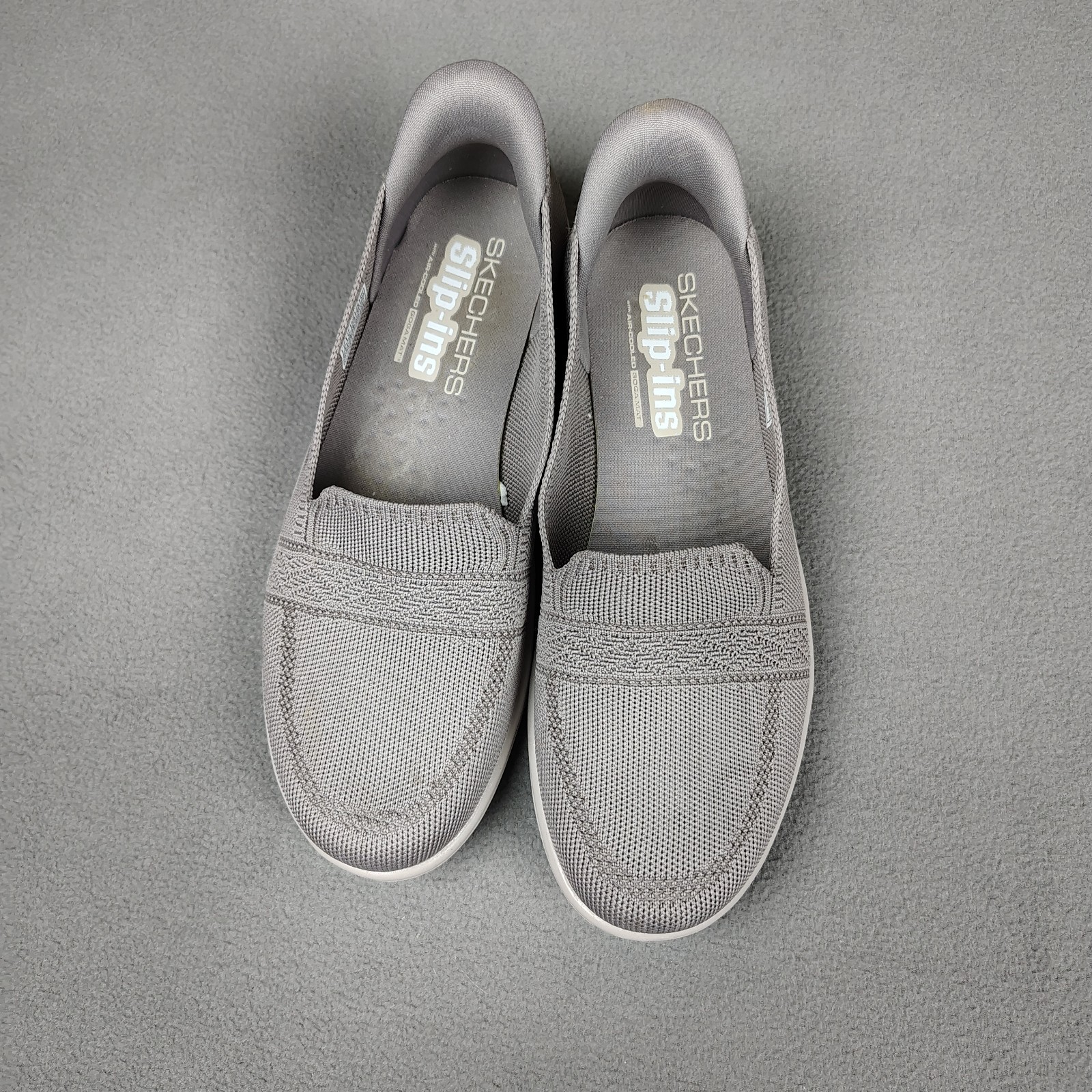 Skechers Hands Free Slip Ins Women 9 Gray Comfort Shoes Go Flex Walking Washable