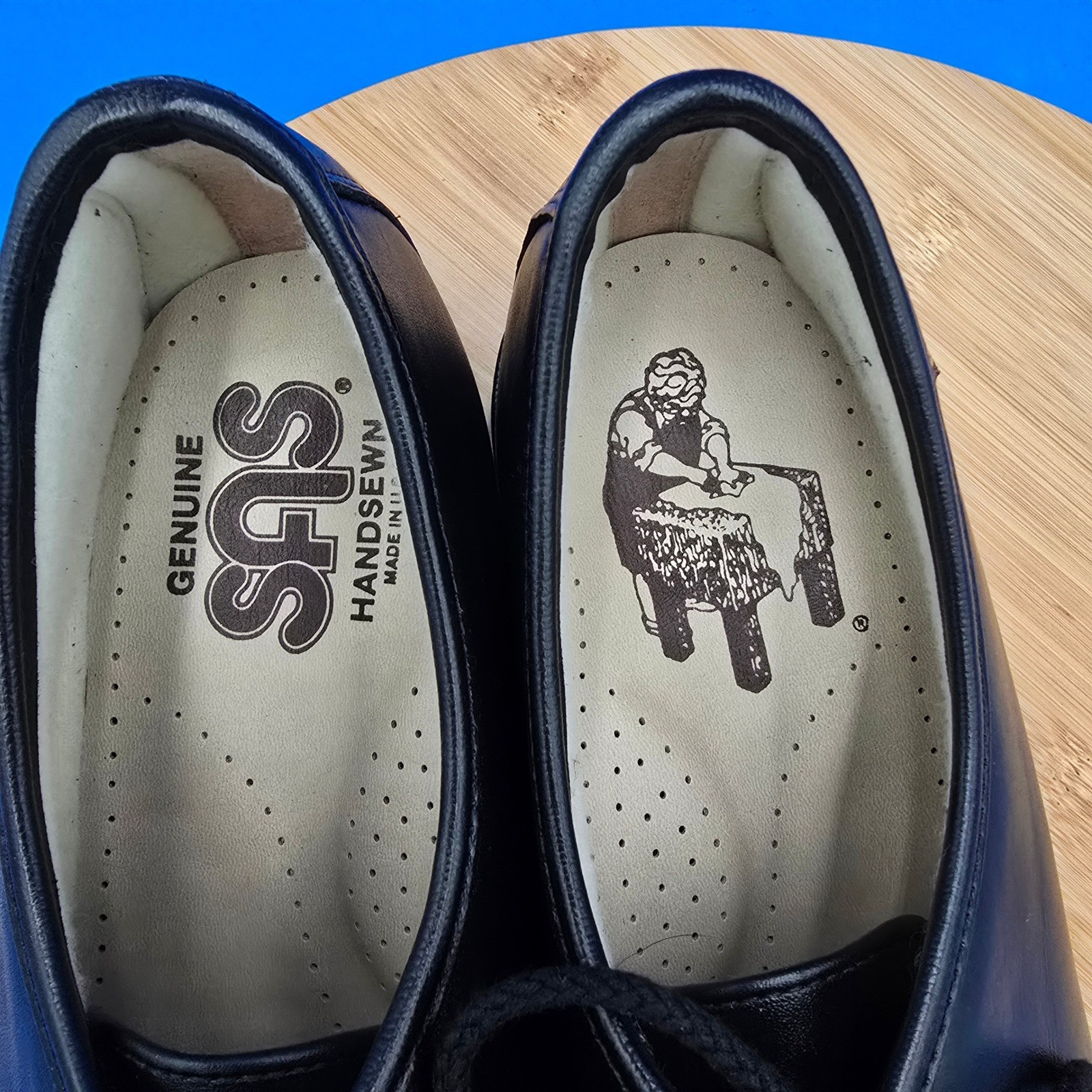 SAS Handsewn Genuine Leather Black Comfort Oxford Shoes Women’s NWOB 9.5WW