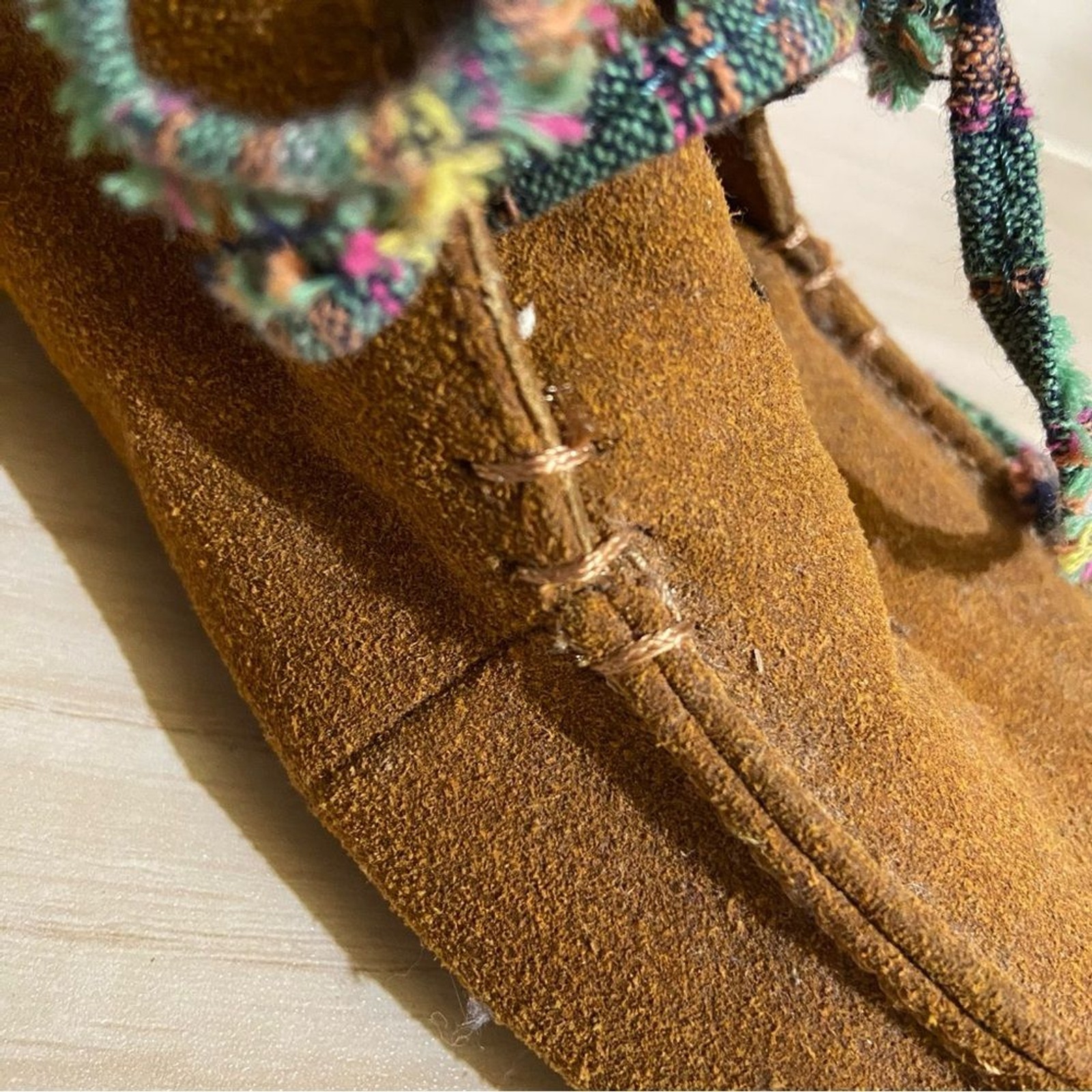 Cobian Willow Desert Chukka Boots Lace Up Suede Brown/Orange US 7 Native Boho