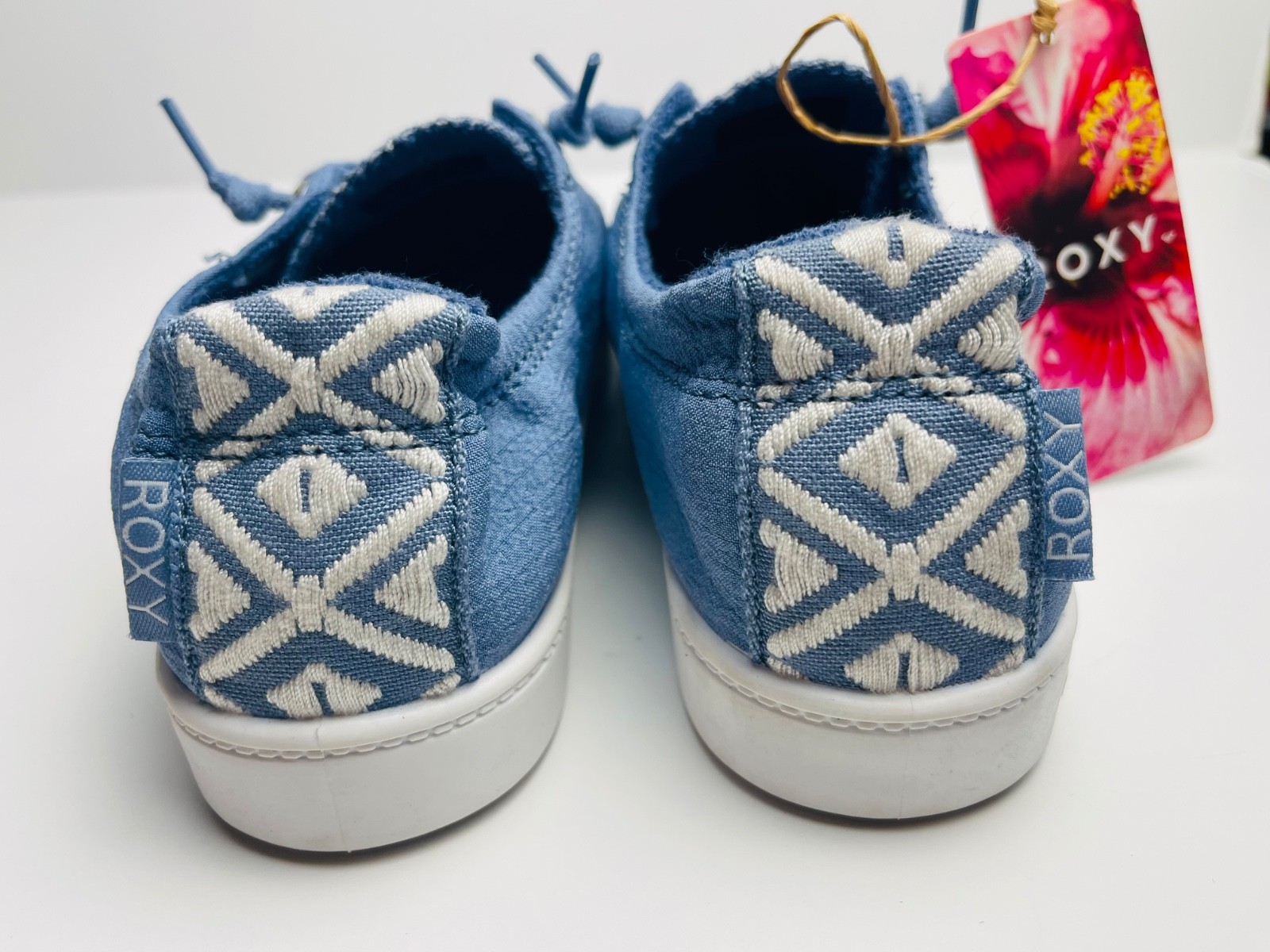 Women’s ROXY Bayshore Plus Lace-Up Sneaker shoe 6 8 9.5 solid dark blue $50