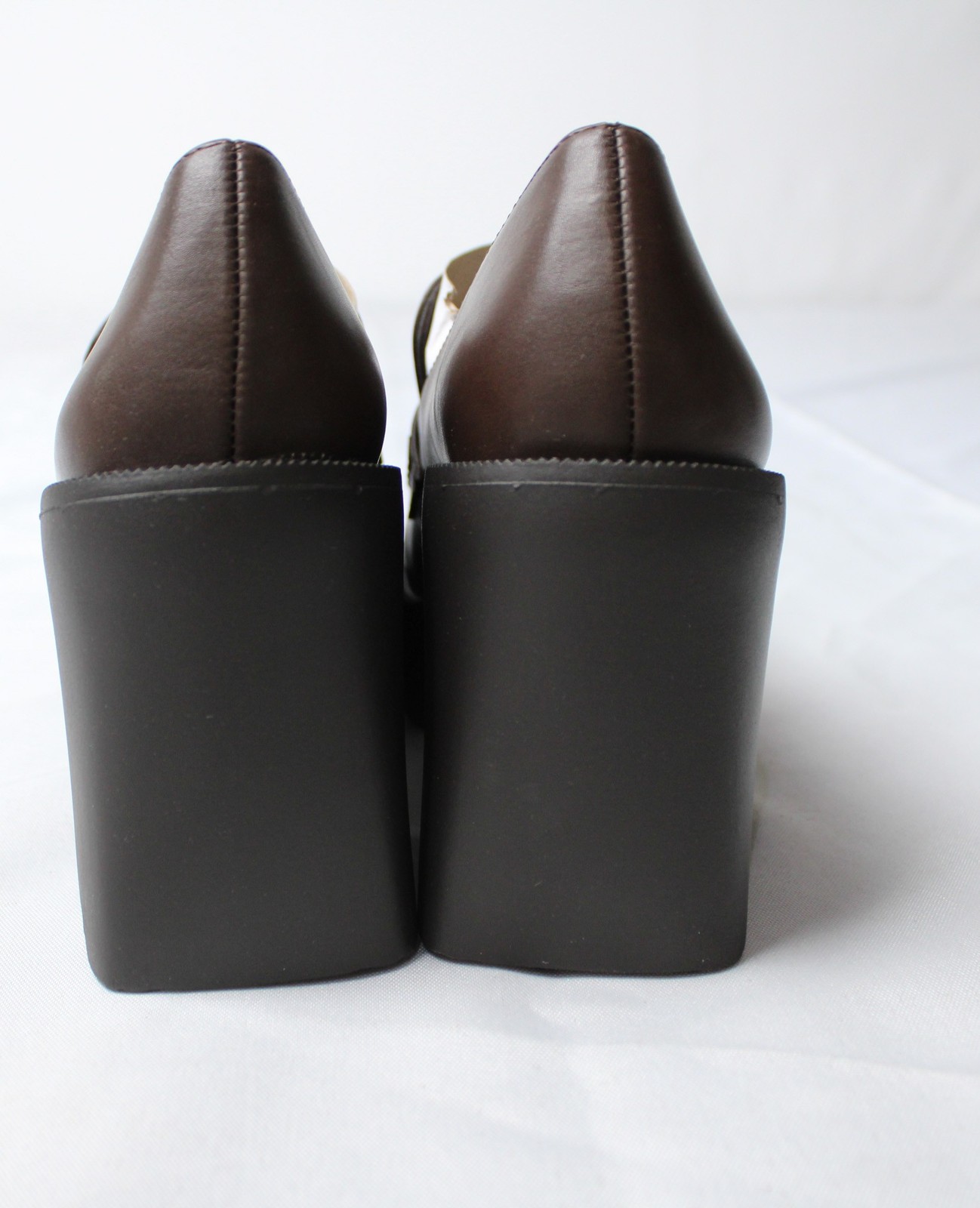 Just Fab Women’s Cher Mary Jane Pumps AC2 Coffee Size US:8 EU:38.5 UK:6