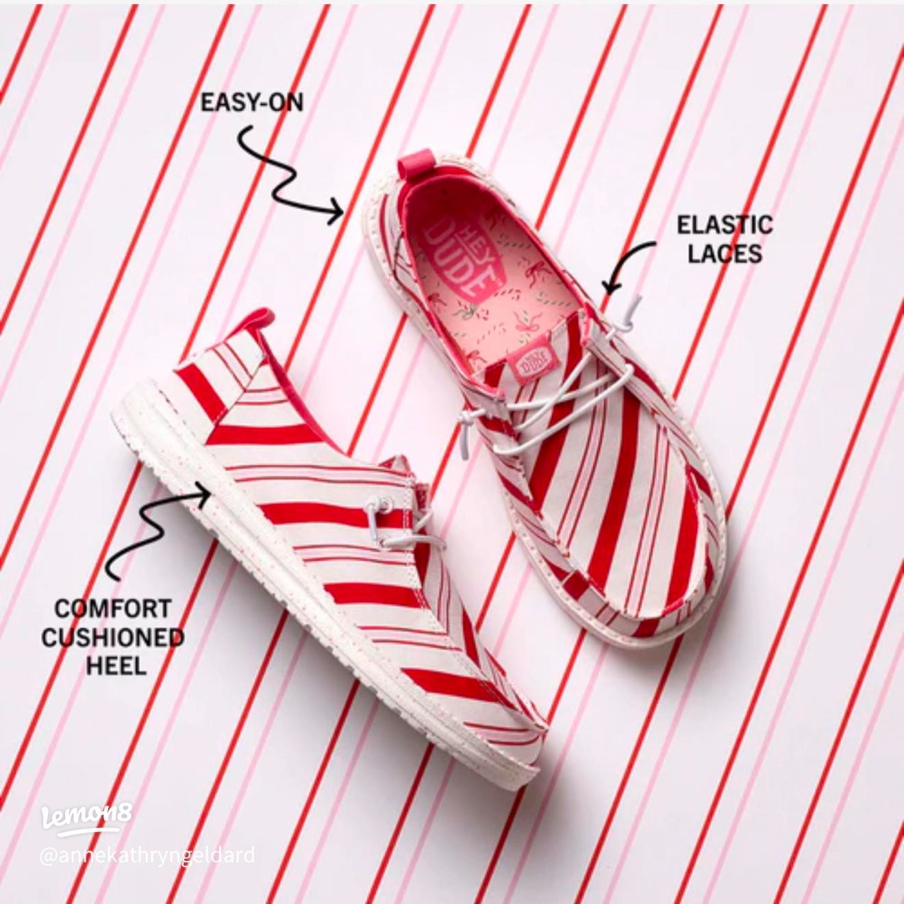 Hey Dude Wendy Funk Candy Cane Limited Edition (Choose Size)