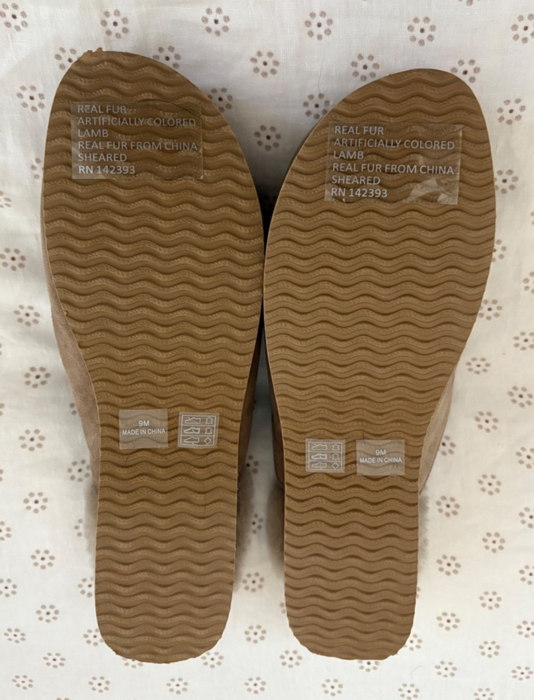 Eileen Fisher Suede Shearling Wood Heel Clogs Shoes Size 9M Light Brown NIB