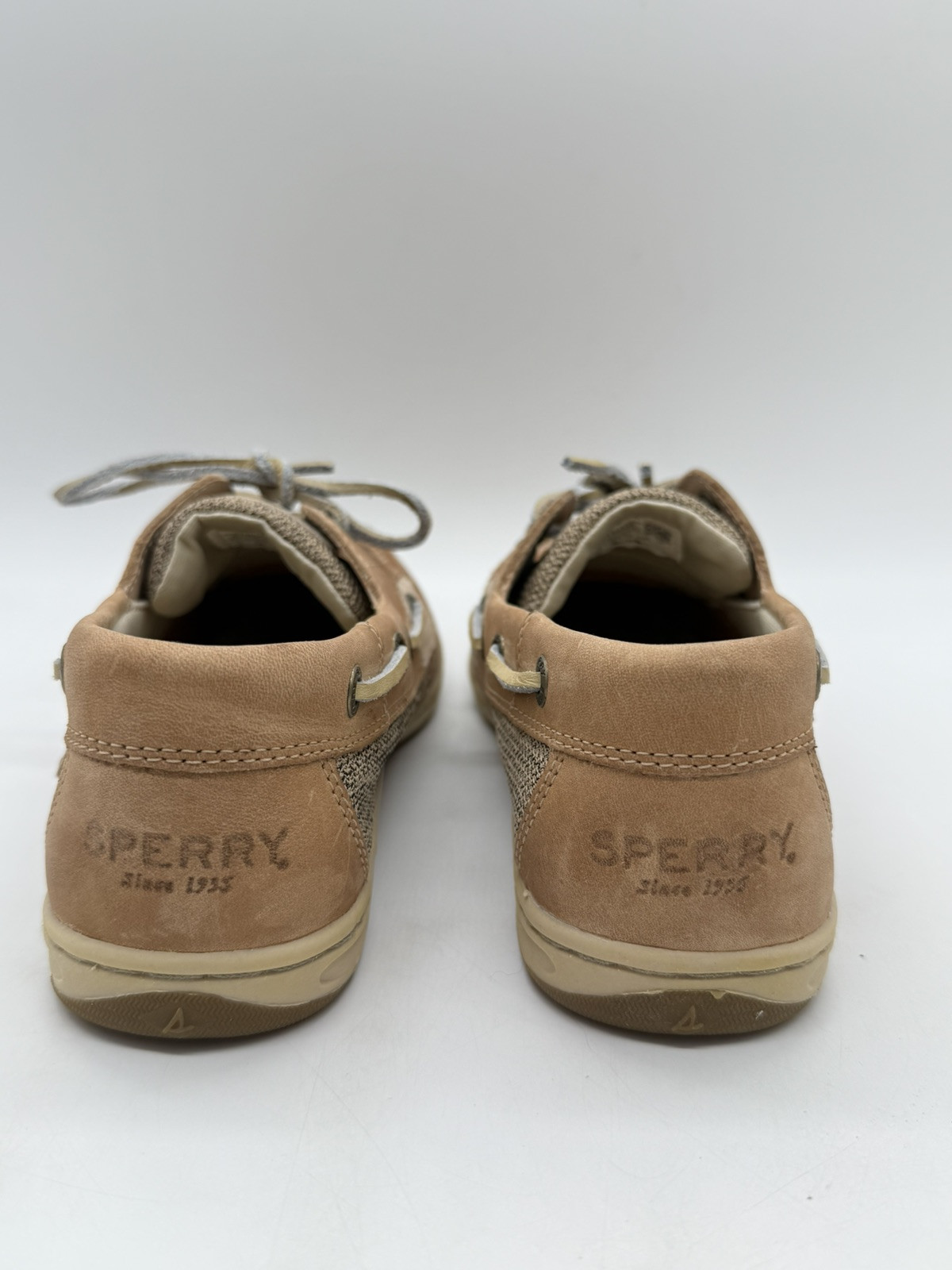 Sperry Women’s Koifish Linen Oats Boat Shoes – Tan – Size US 7.5 – STS95589