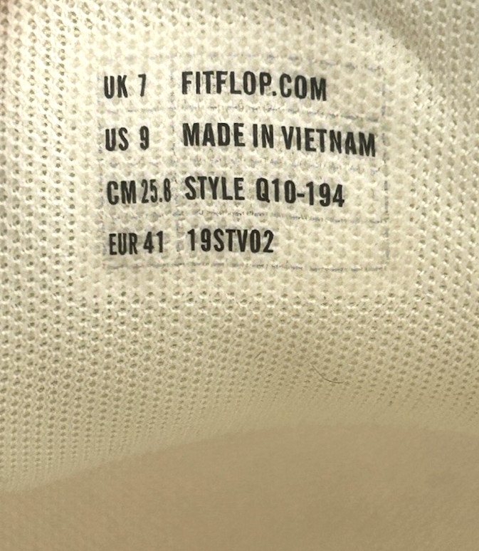 FITFLOP F-Sporty Ombre Urban White Comfort Sneaker SN Q10-194 Women’s Size 9
