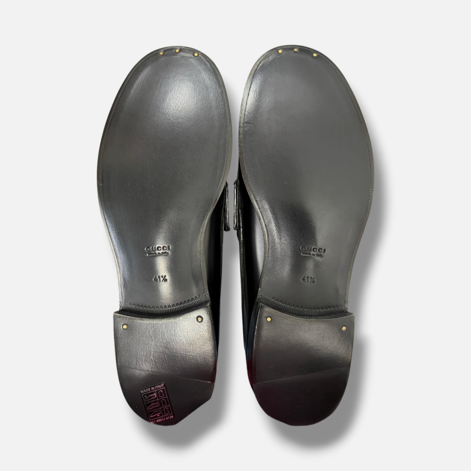 Gucci Women’s Black Princetown Leather Loafers Shoes Size EU:41.5 US:11.5