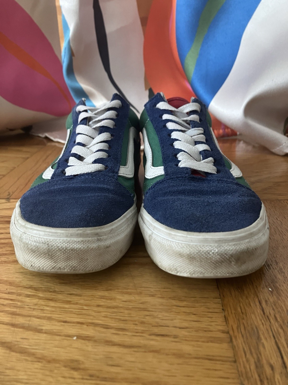 Vans Old Skool Yacht Club Rainbow Suede Low Skate Sneakers M 5 W 6.5