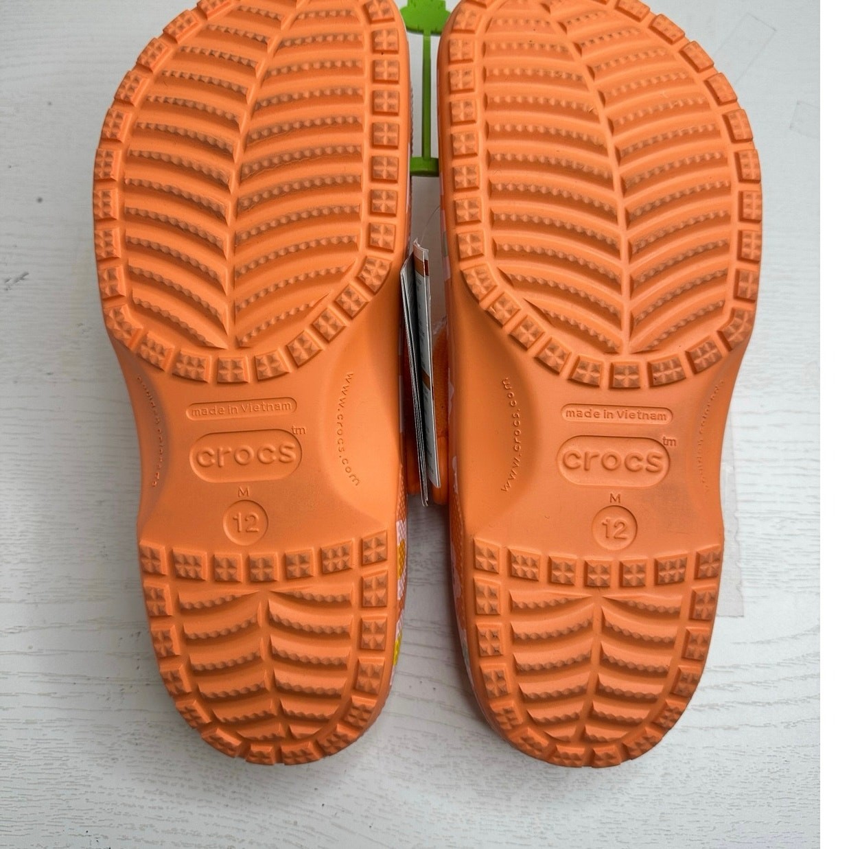 Crocs Zen Garden Sensory Classic Terry Cloth Clogs Orange M 12 W 14 NWT